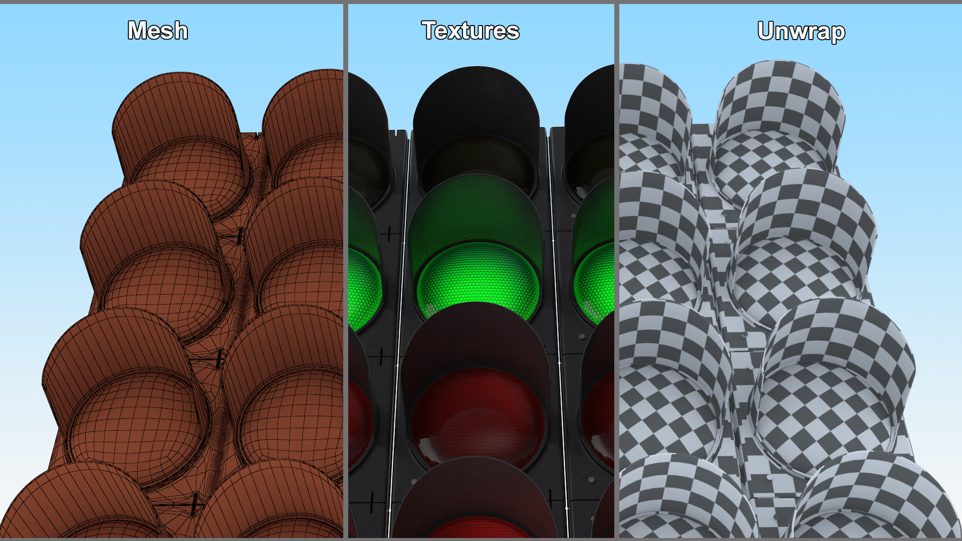 3D model Racing Start Lights Green