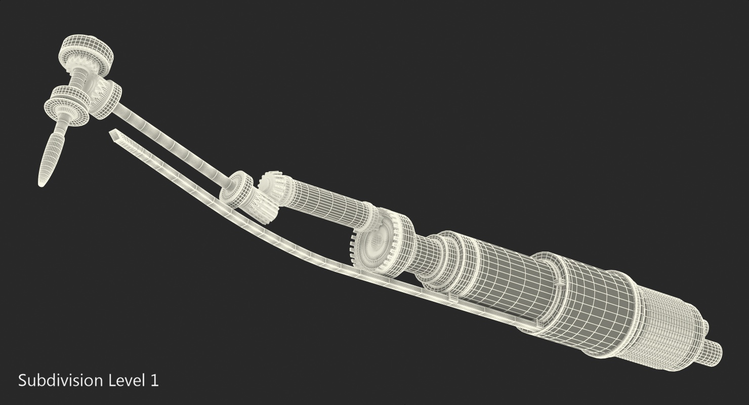 Internal Structure of Dental Drill 3D model