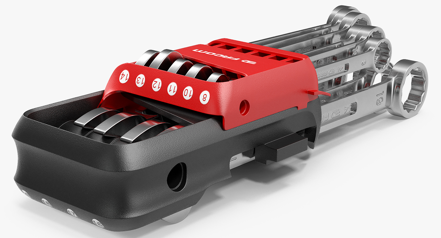 Facom Combination Spanner Set 8-19mm Storage Clip 3D model