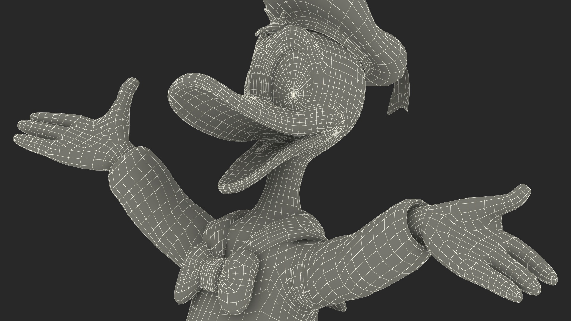 3D model Cartoon Character Donald Duck Happy Pose