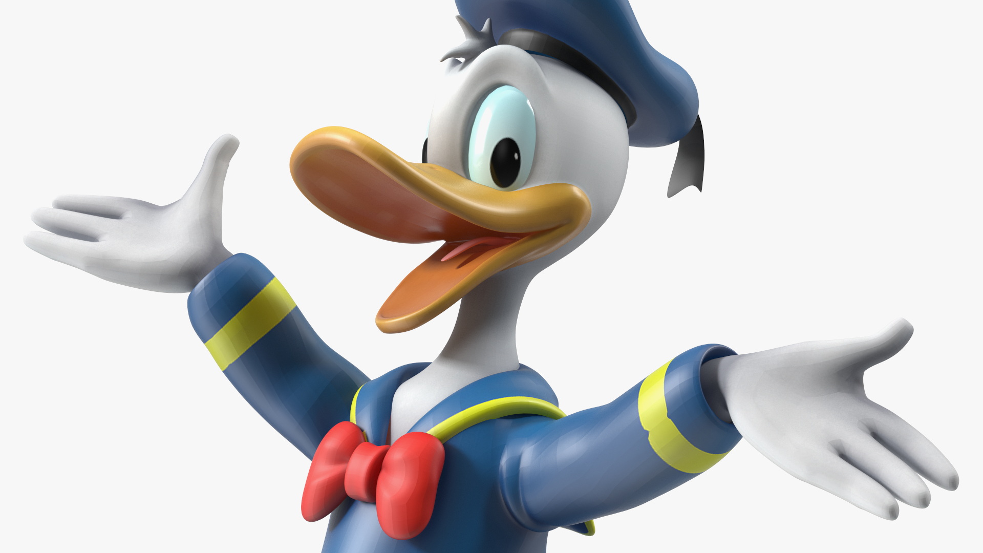 3D model Cartoon Character Donald Duck Happy Pose