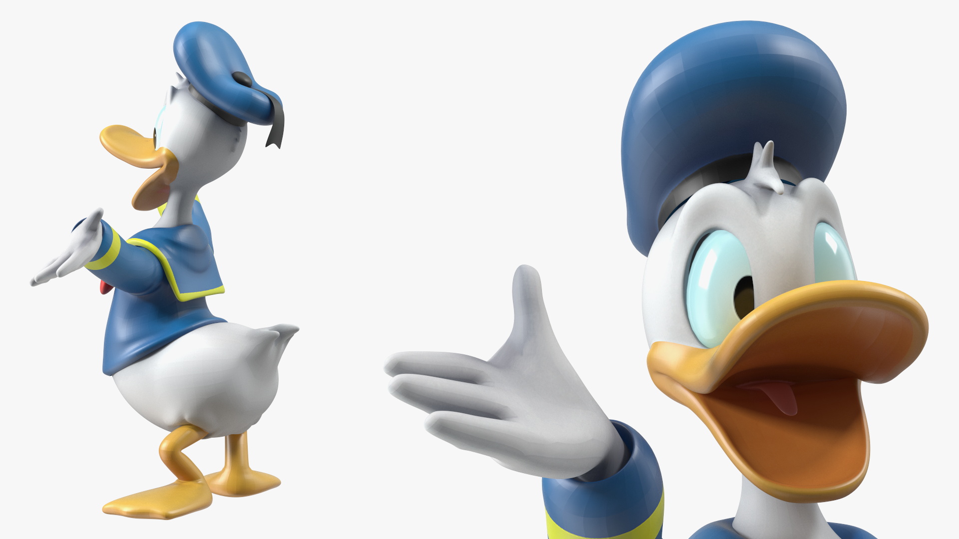 3D model Cartoon Character Donald Duck Happy Pose
