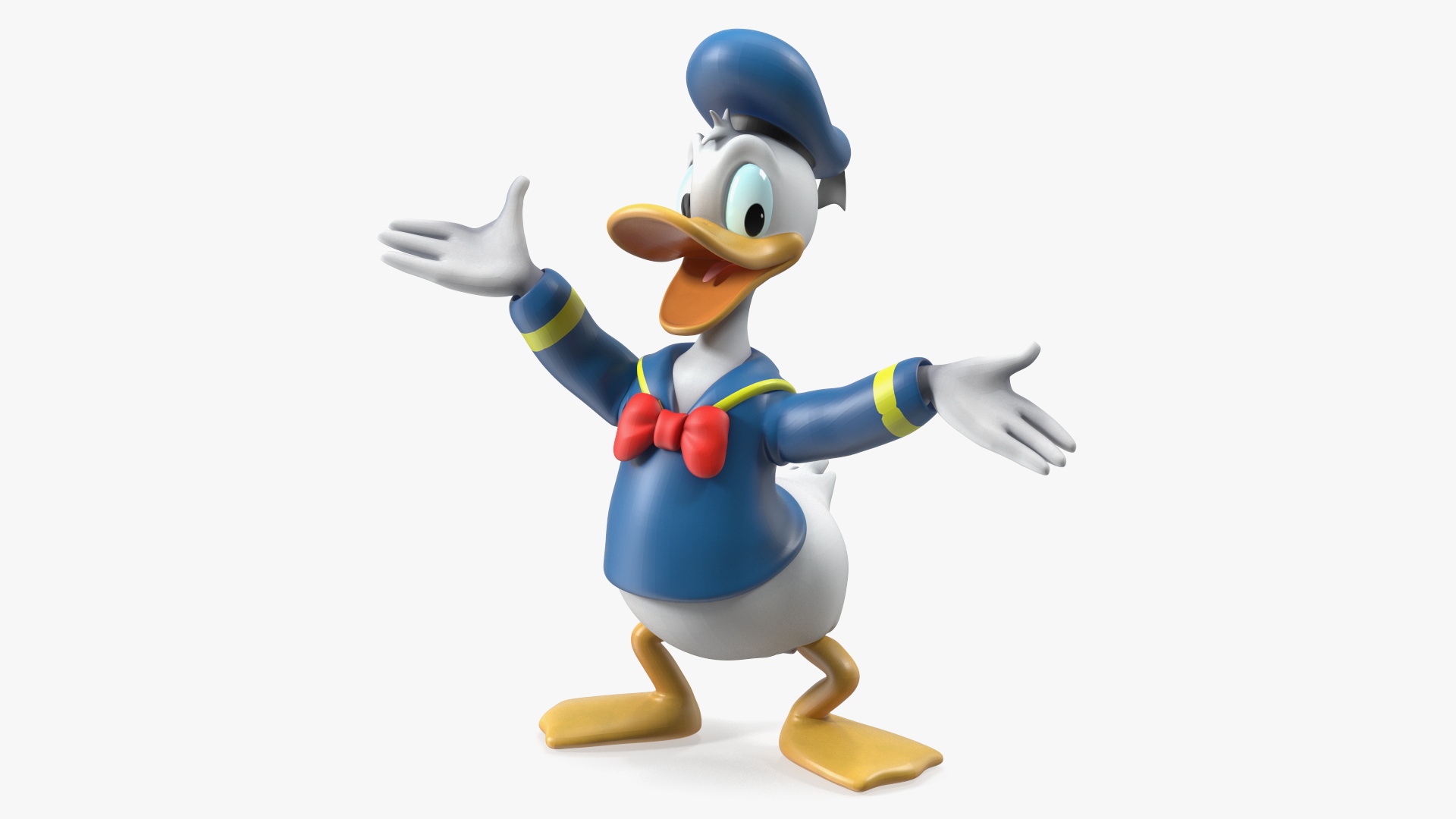 3D model Cartoon Character Donald Duck Happy Pose