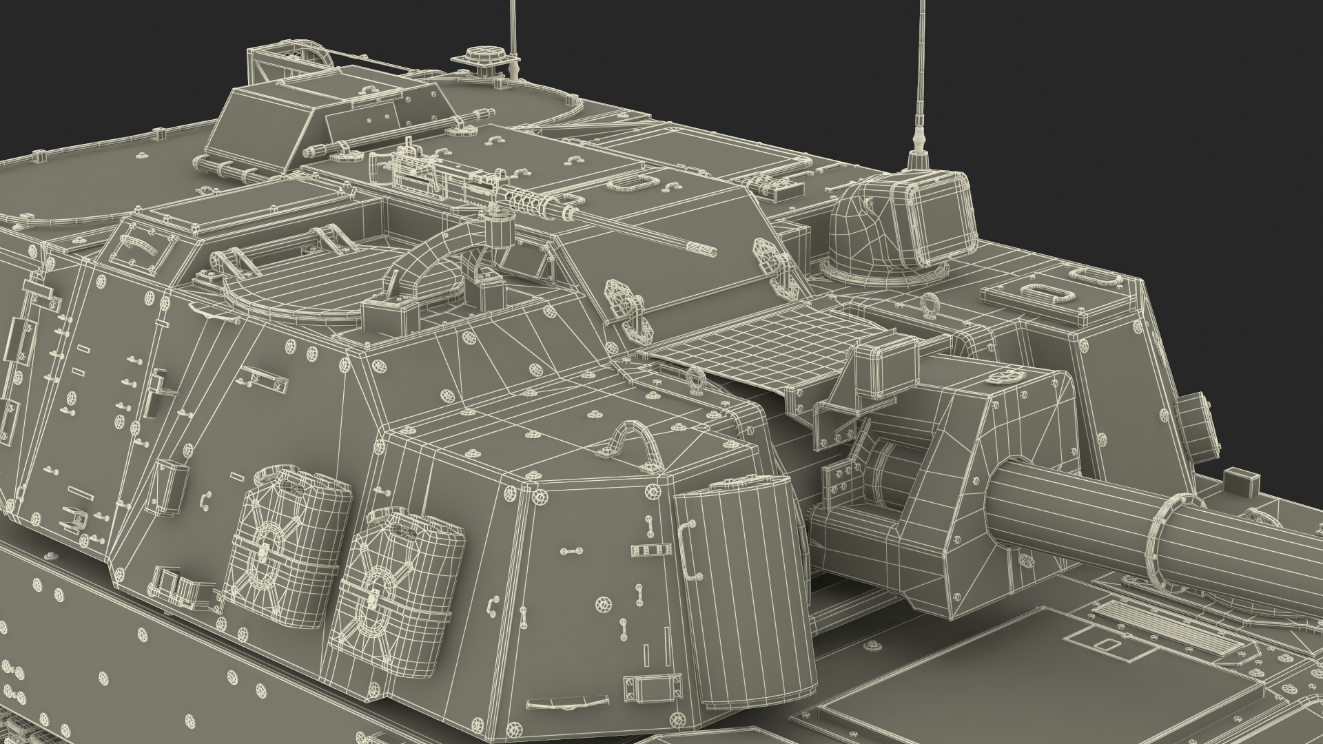 3D M109 Paladin Howitzer Camouflage Color model