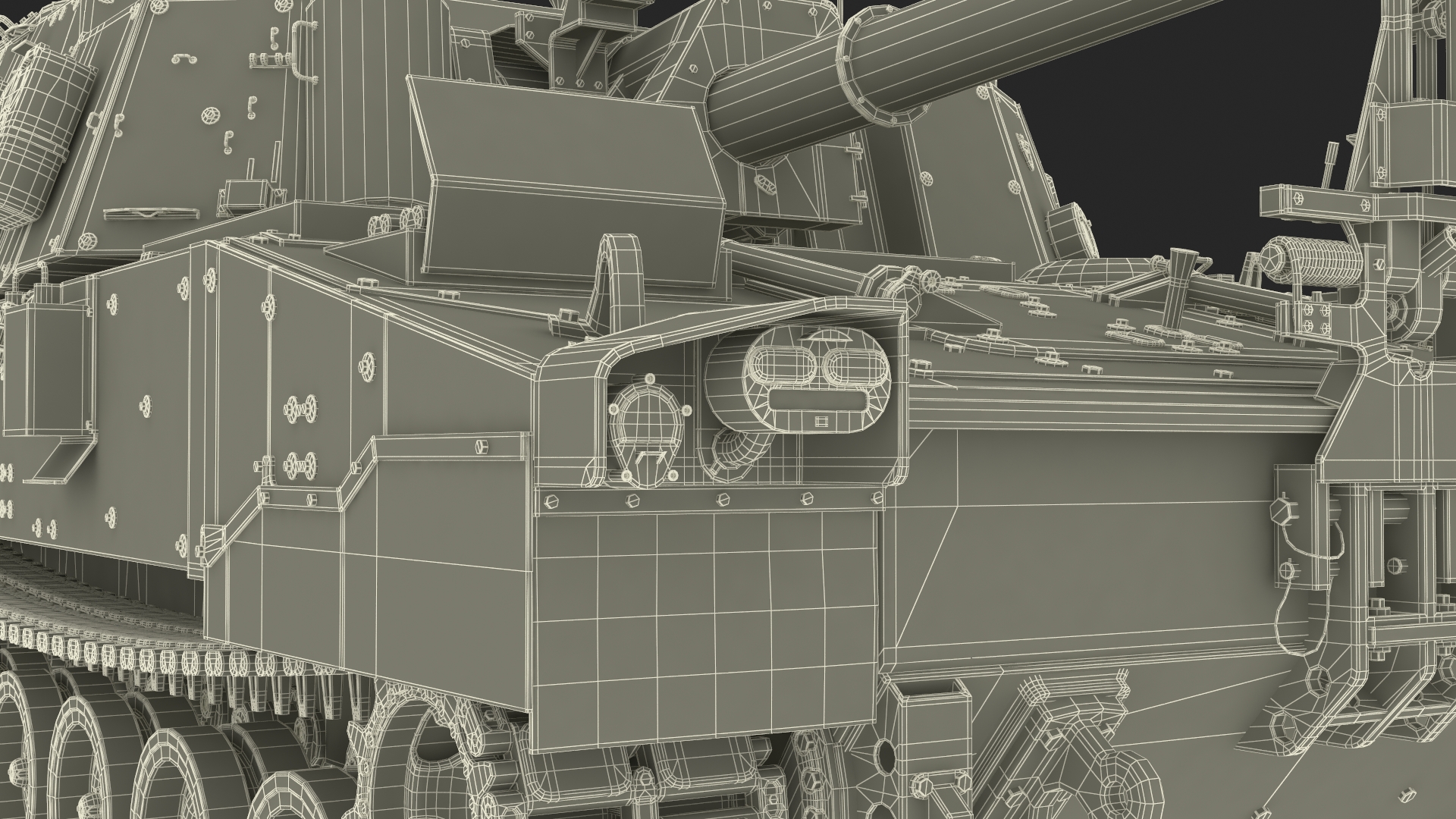 3D M109 Paladin Howitzer Camouflage Color model