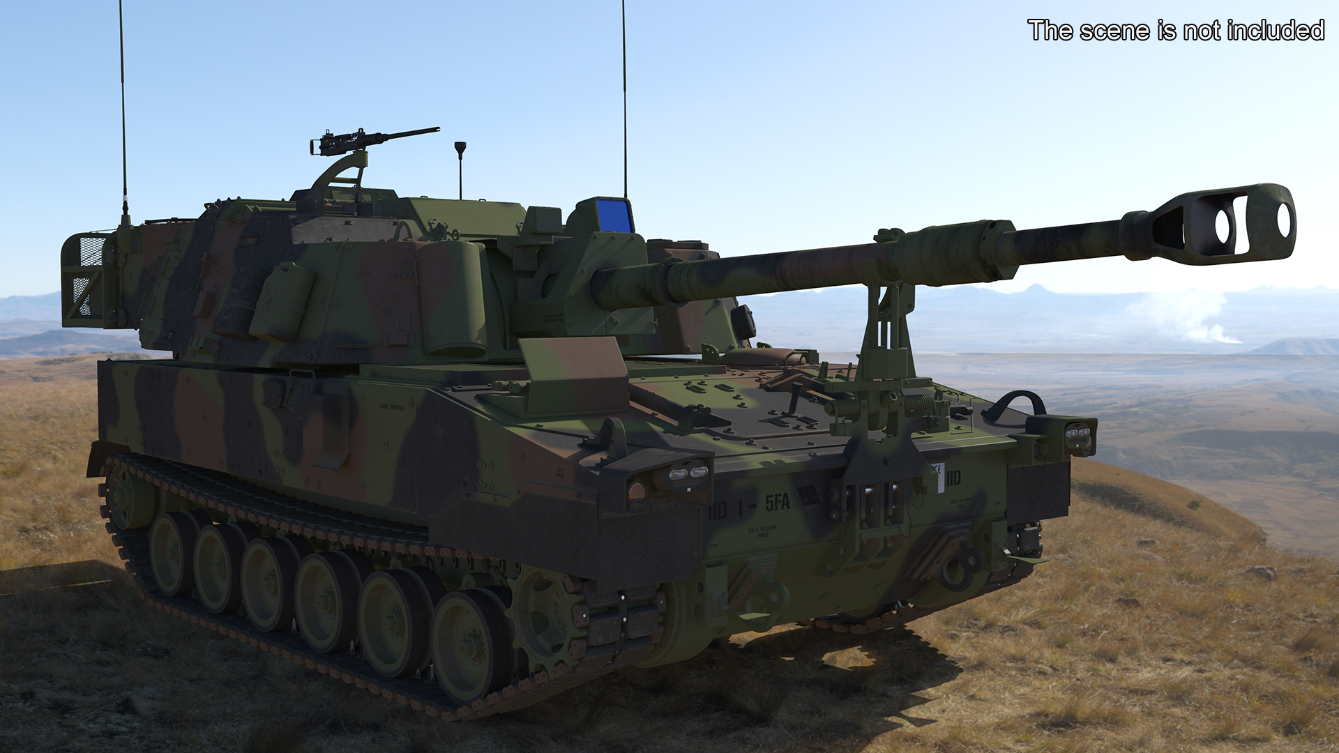3D M109 Paladin Howitzer Camouflage Color model