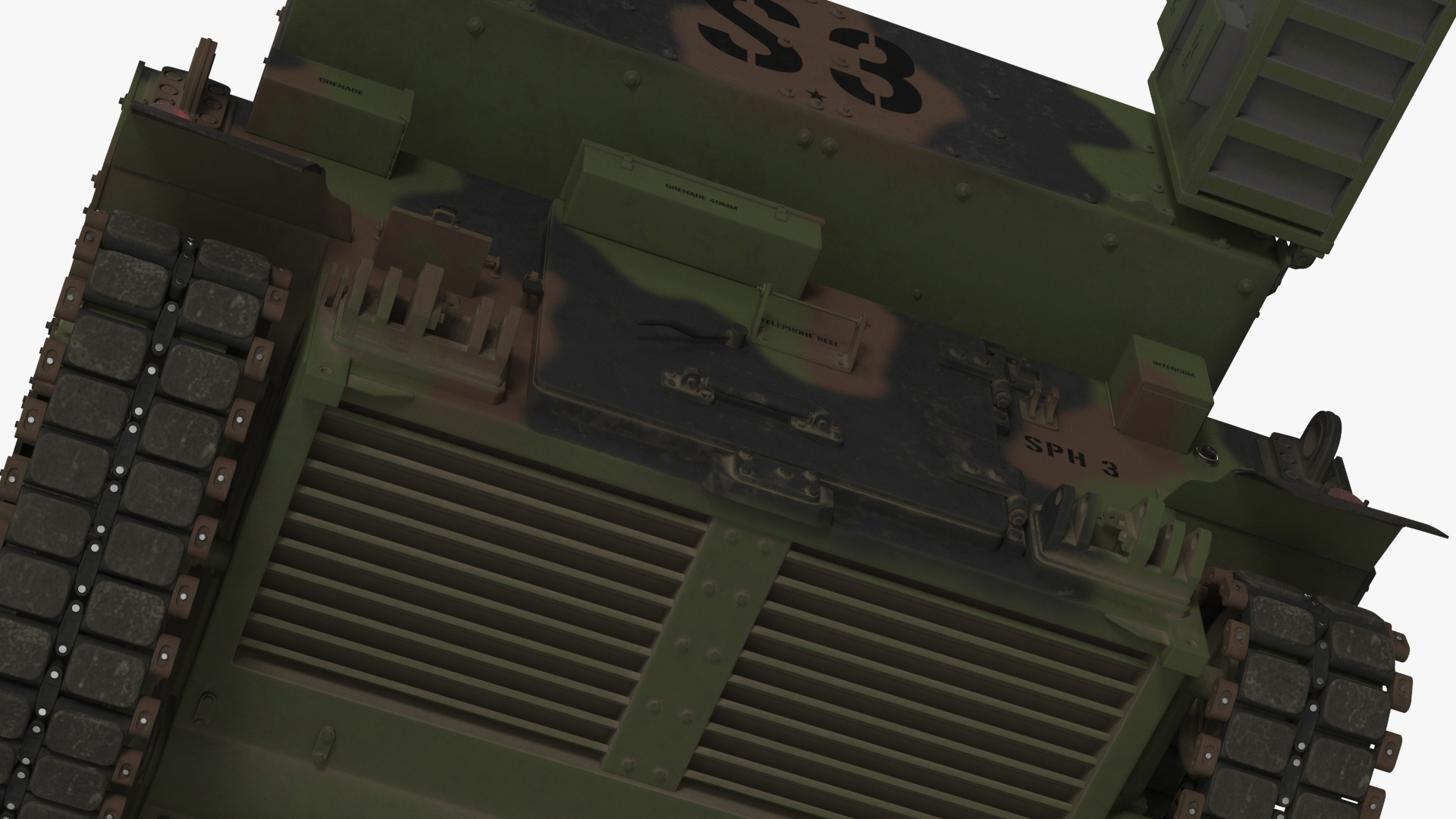 3D M109 Paladin Howitzer Camouflage Color model