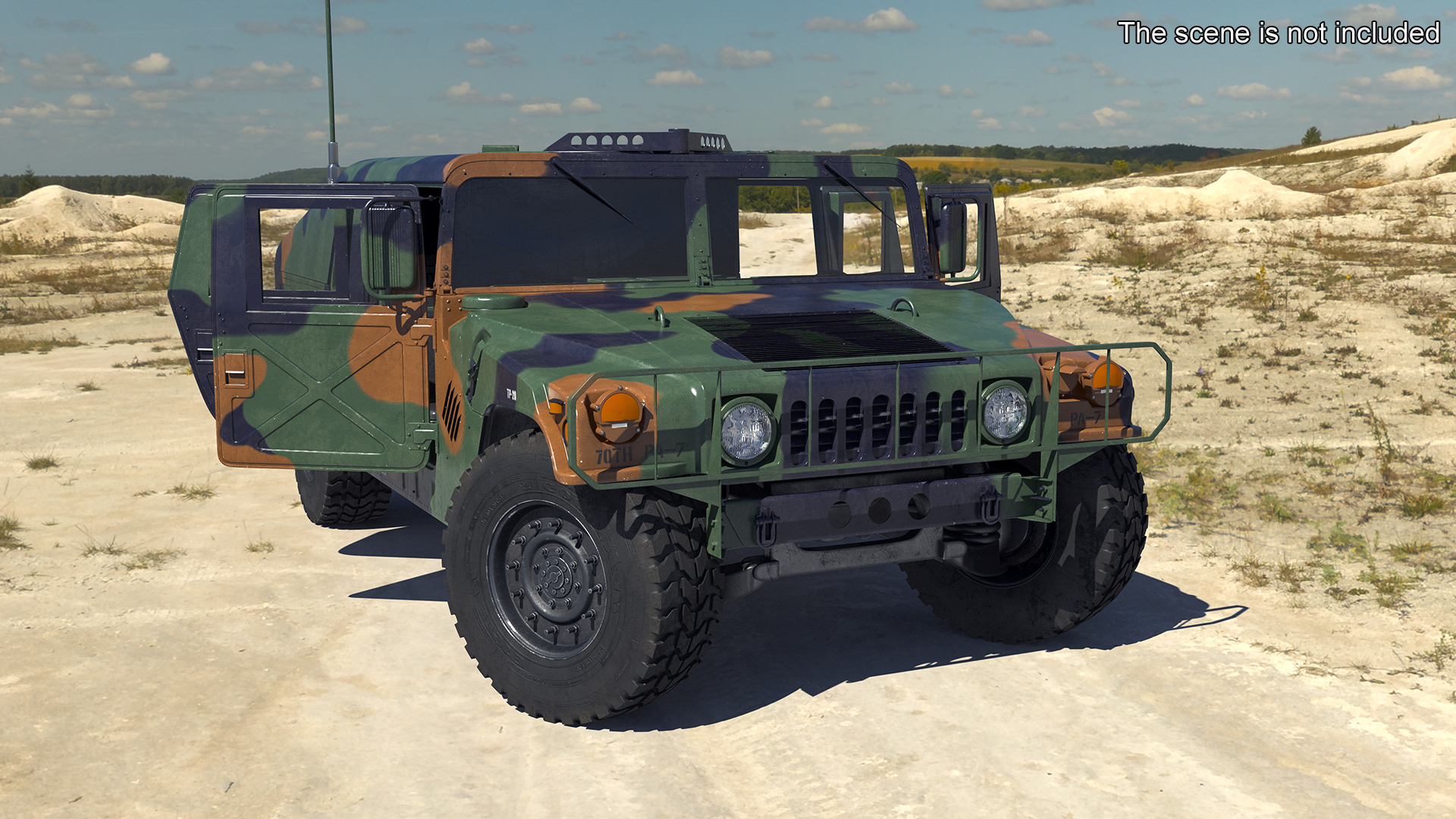 3D model Military Off Road Utility Vehicle Humvee