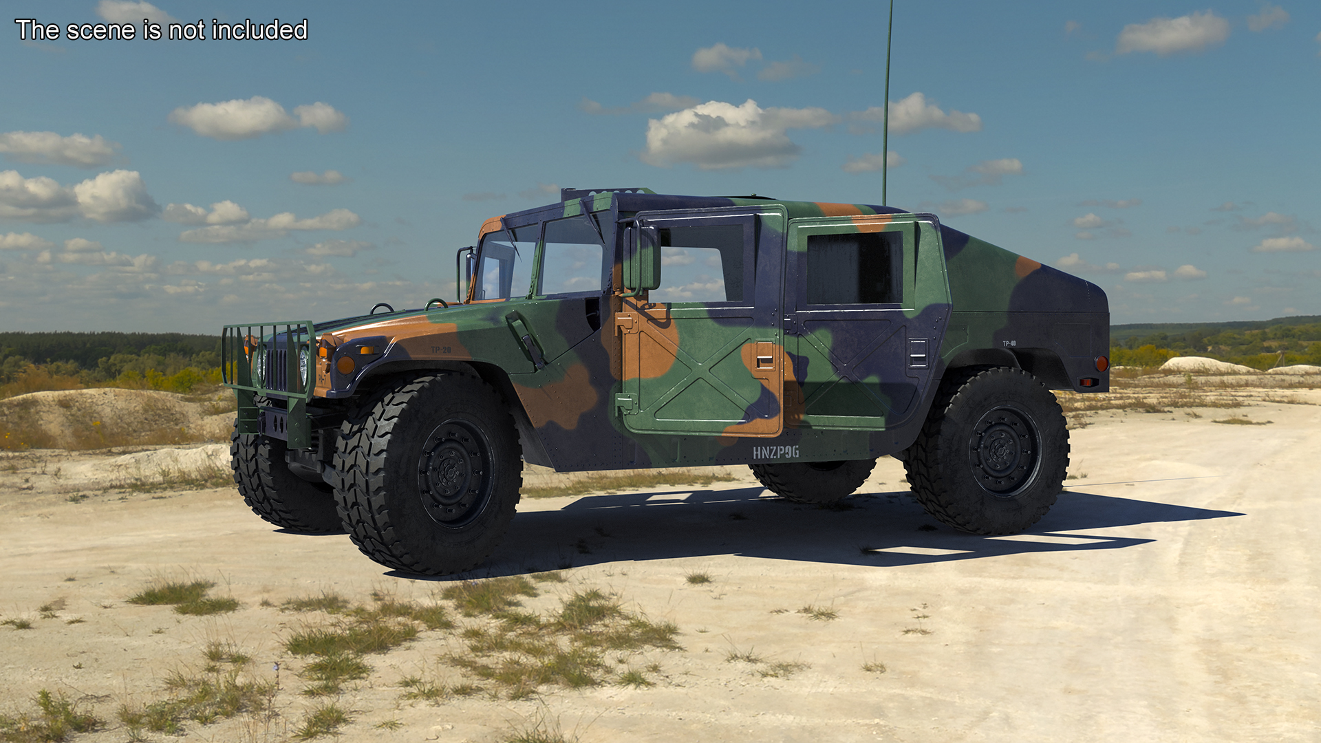 3D model Military Off Road Utility Vehicle Humvee