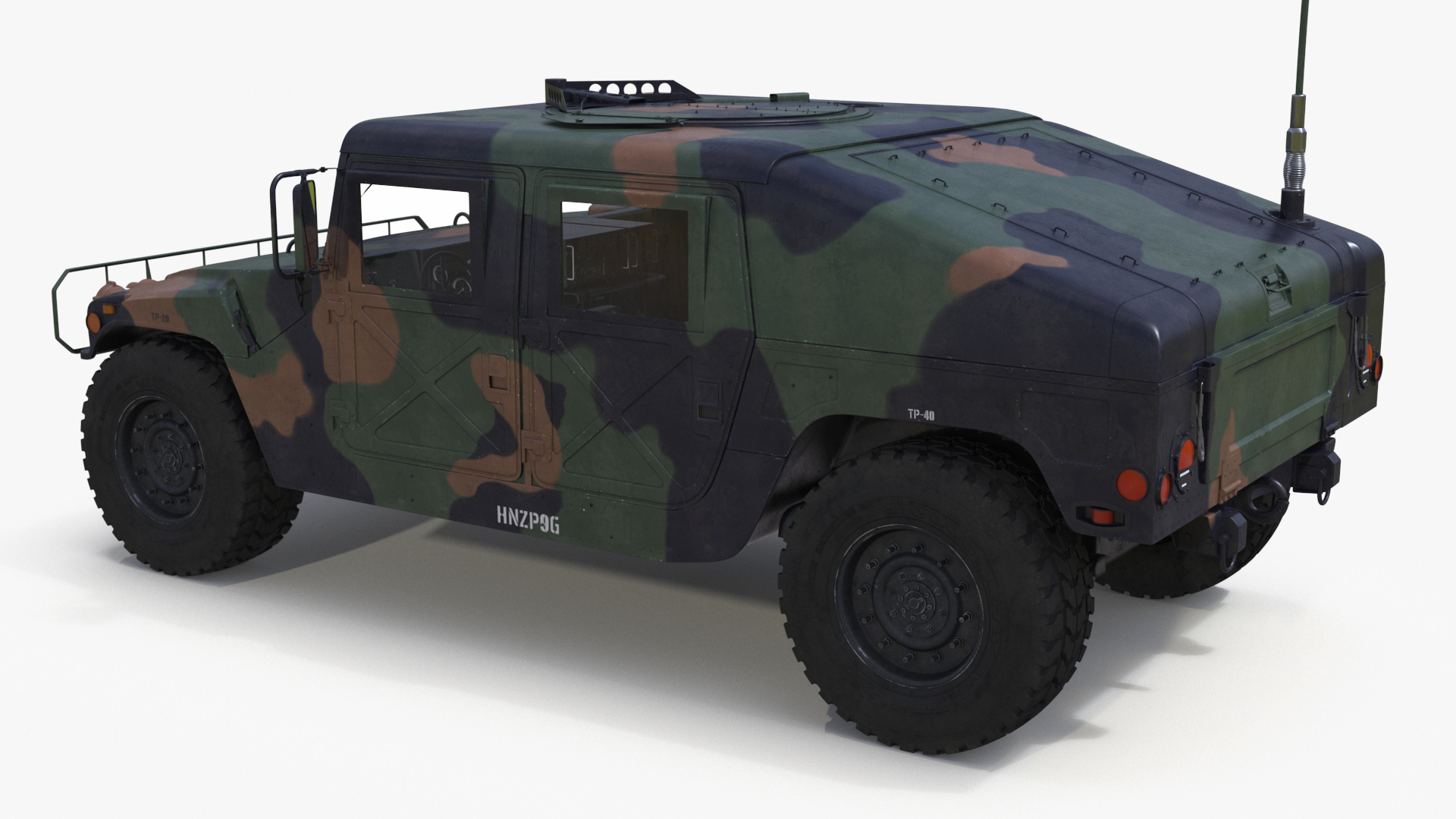 3D model Military Off Road Utility Vehicle Humvee