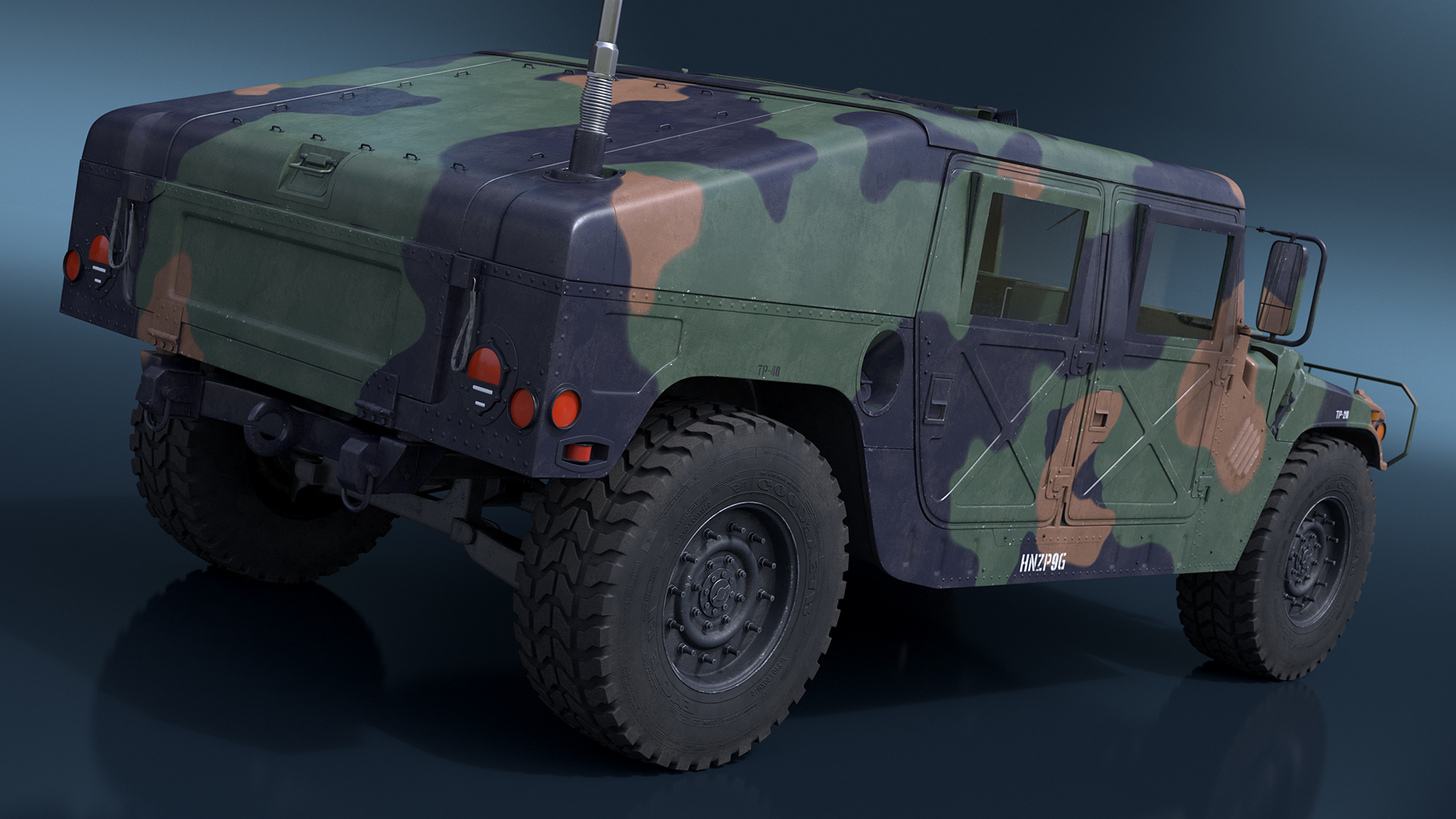 3D model Military Off Road Utility Vehicle Humvee
