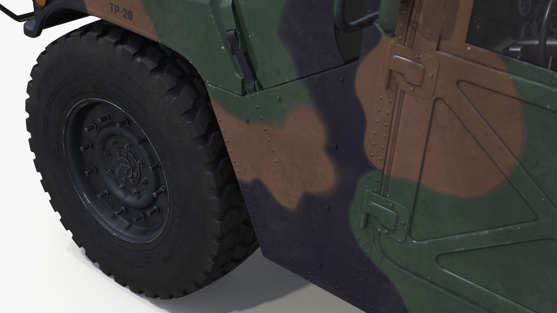 3D model Military Off Road Utility Vehicle Humvee