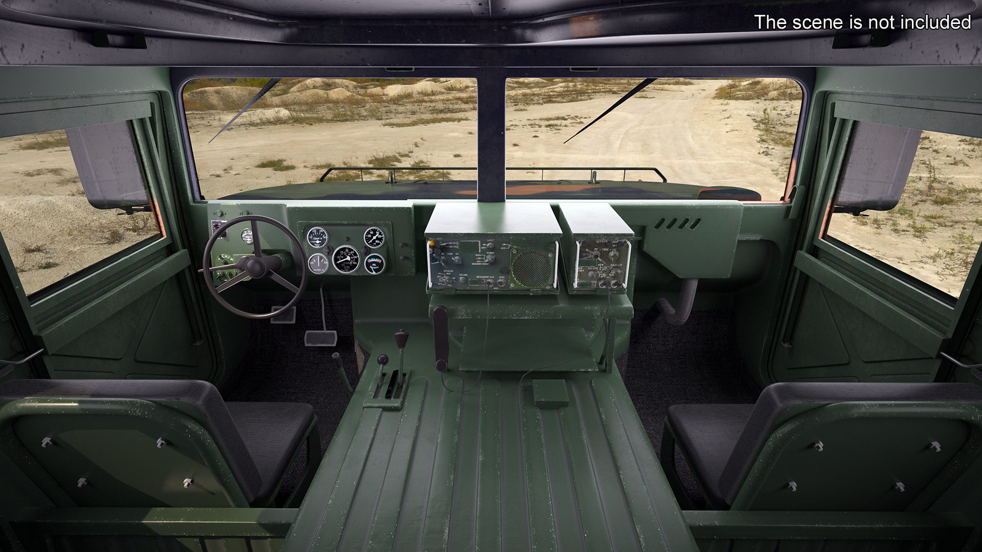 3D model Military Off Road Utility Vehicle Humvee