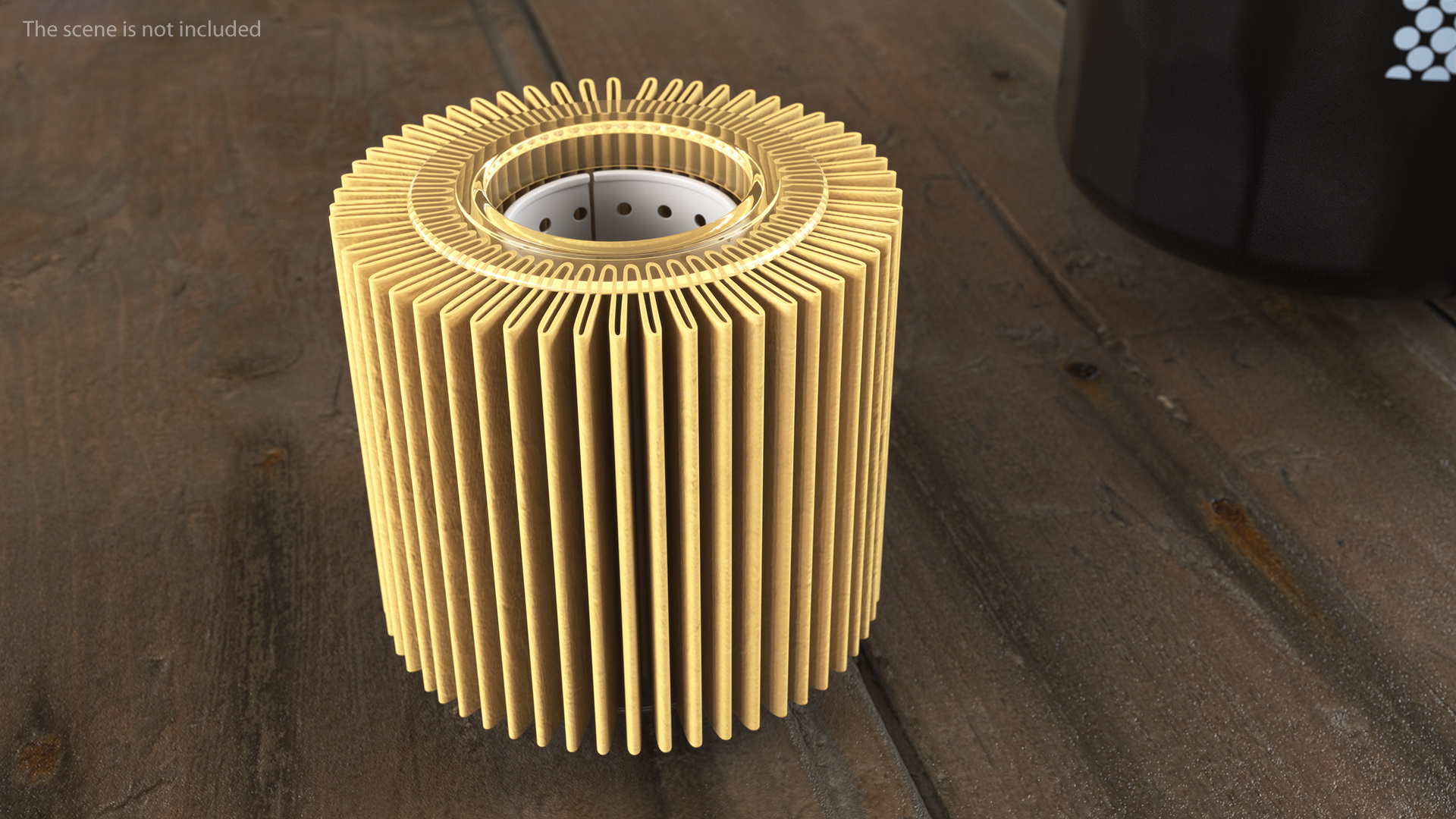 3D Oil Filter with Filtering Element model