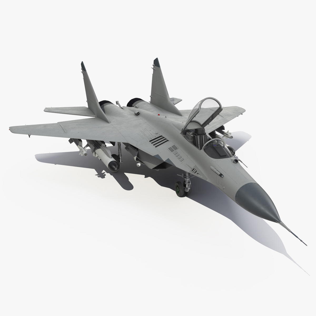 3D MiG 29 Fighter Aircraft with Armament Rigged for Maya model
