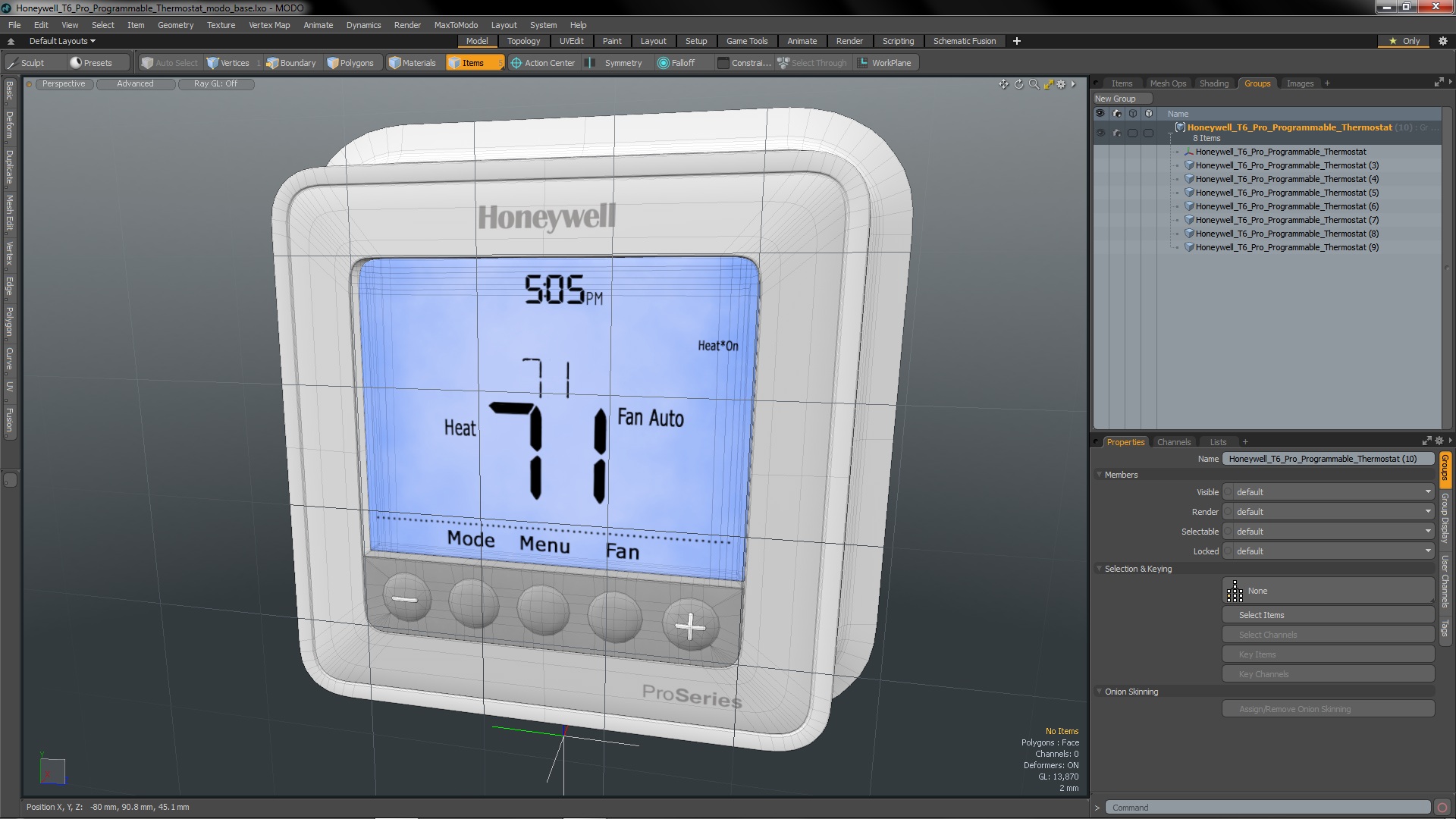 3D model Honeywell T6 Pro Programmable Thermostat
