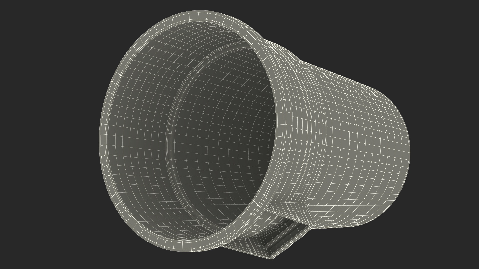 Brute Round Commercial Trash Can Grey 3D