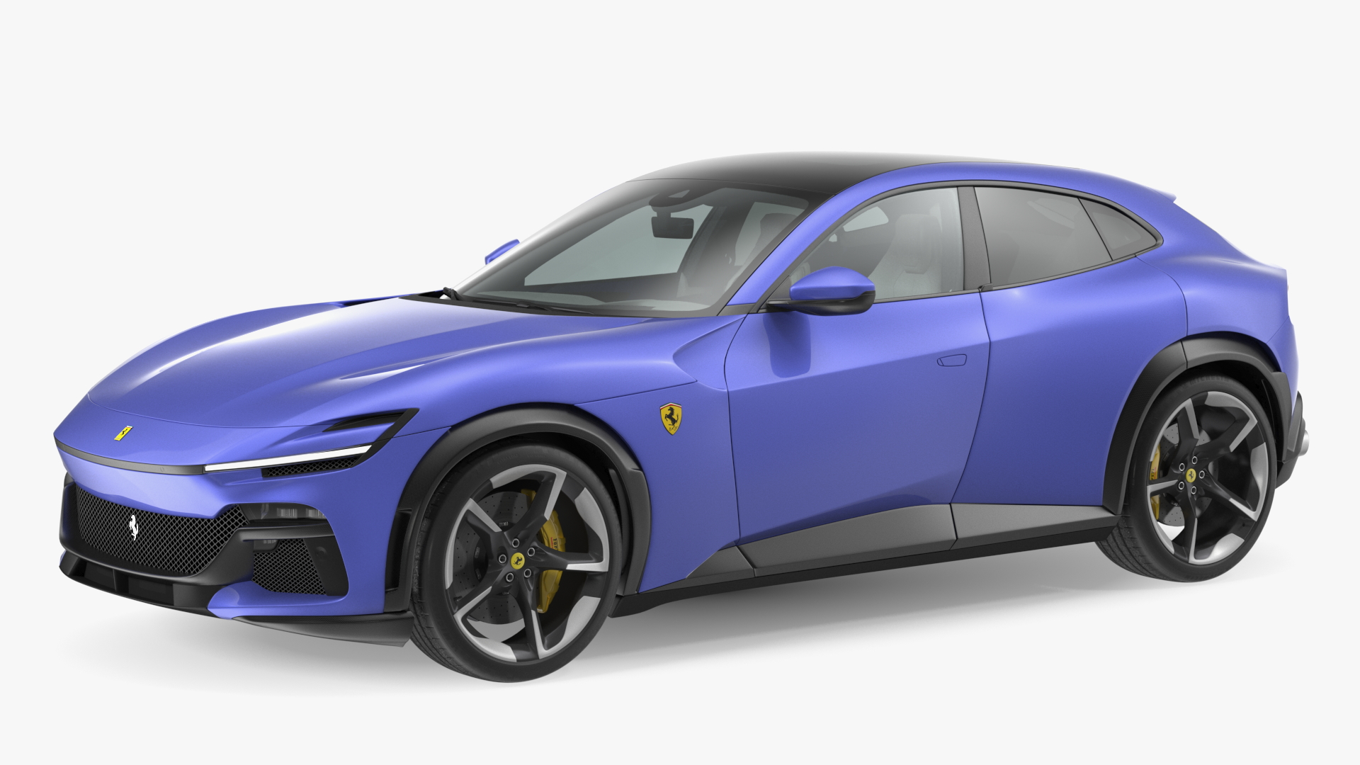 3D 2023 Blue Ferrari Purosangue SUV Simple Interior model