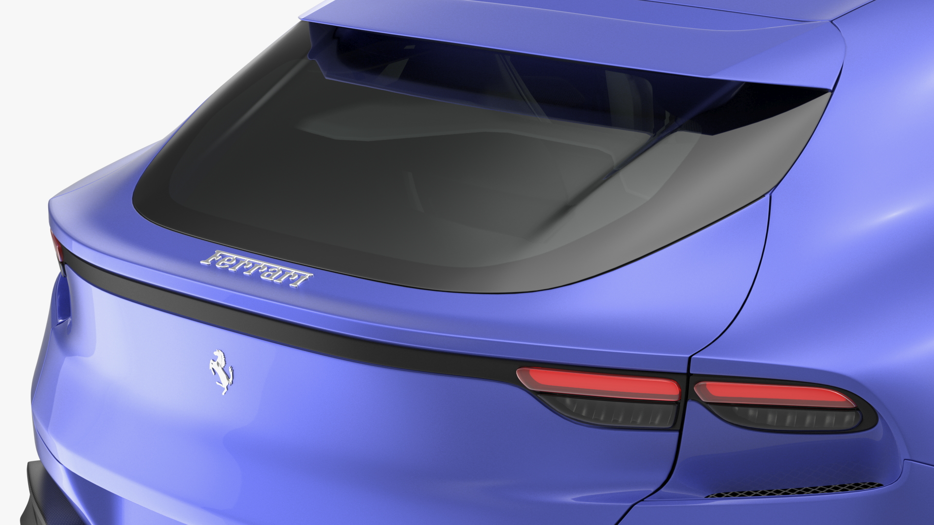 3D 2023 Blue Ferrari Purosangue SUV Simple Interior model