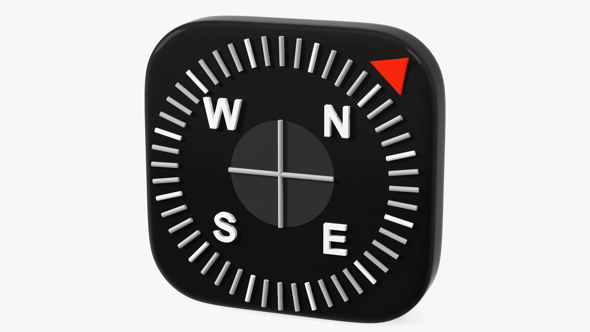 3D iPhone iOS Compass Icon model