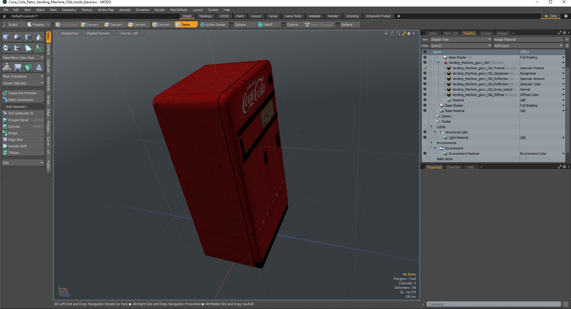 3D model Coca Cola Retro Vending Machine Old