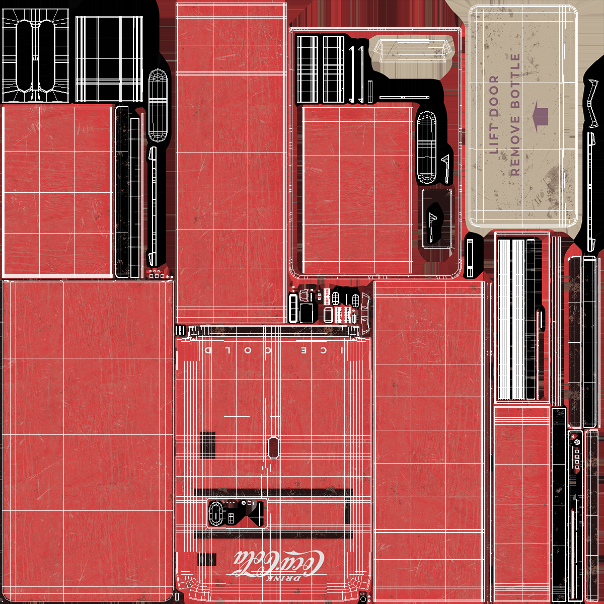 3D model Coca Cola Retro Vending Machine Old
