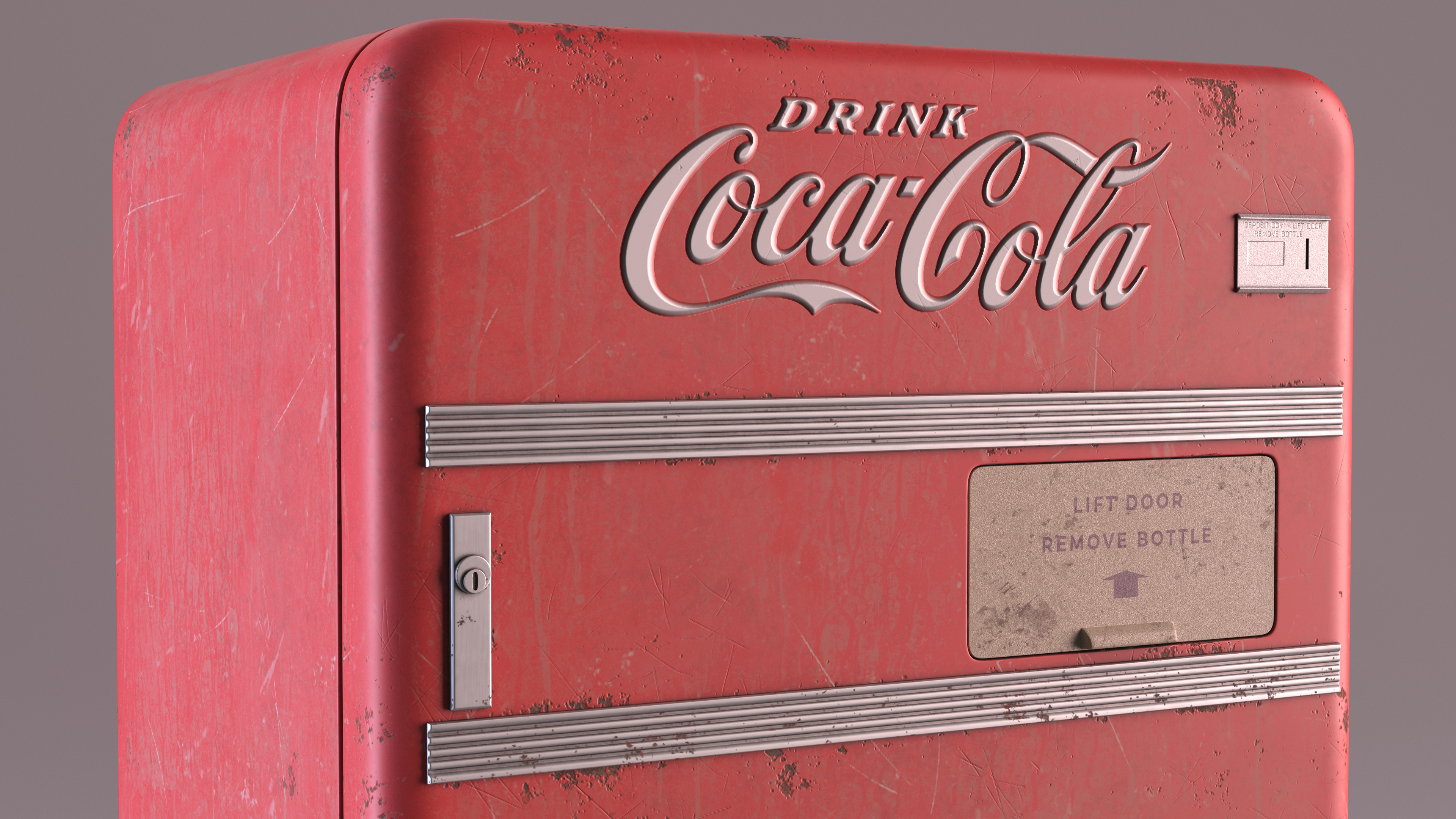 3D model Coca Cola Retro Vending Machine Old