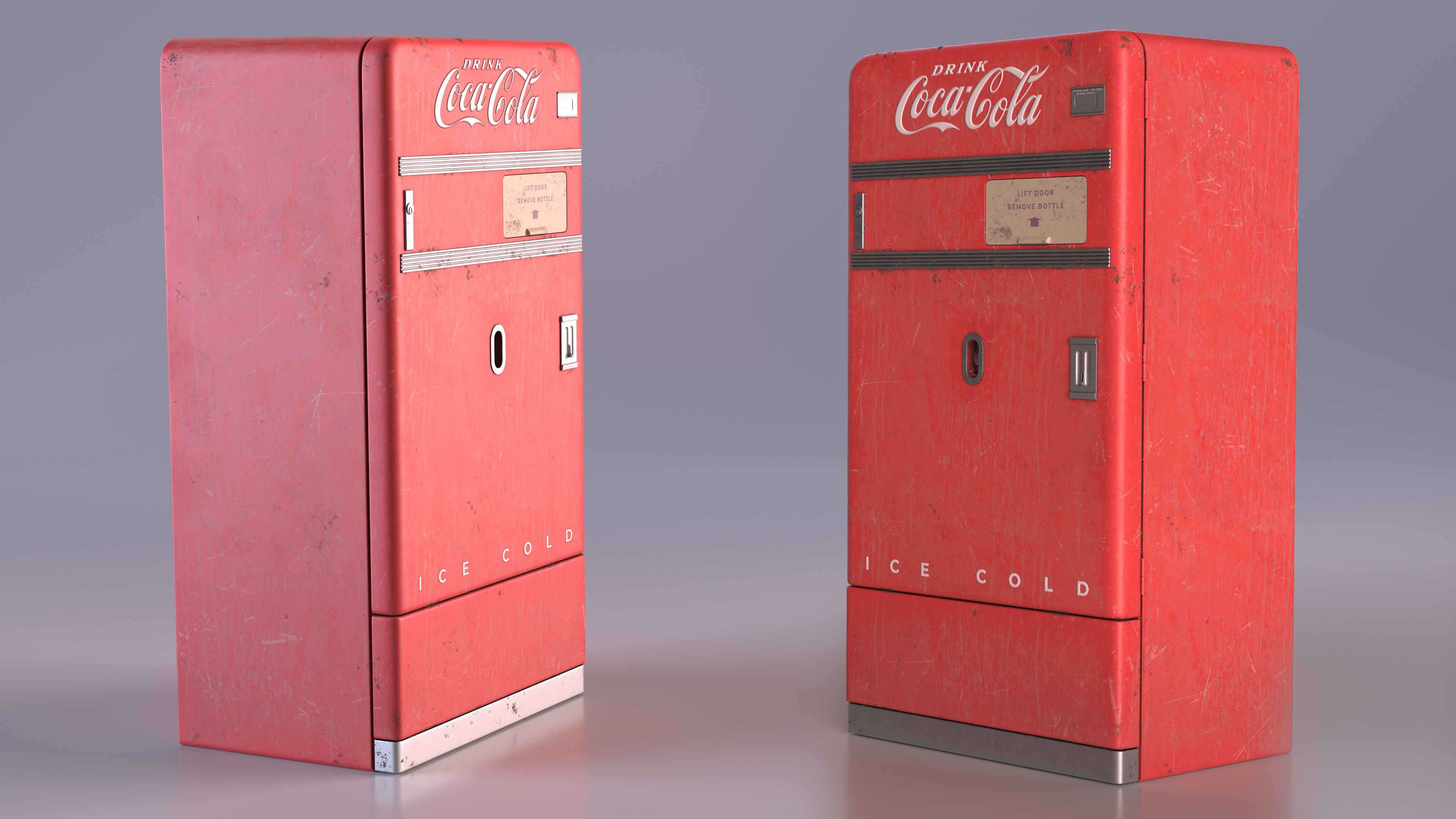 3D model Coca Cola Retro Vending Machine Old
