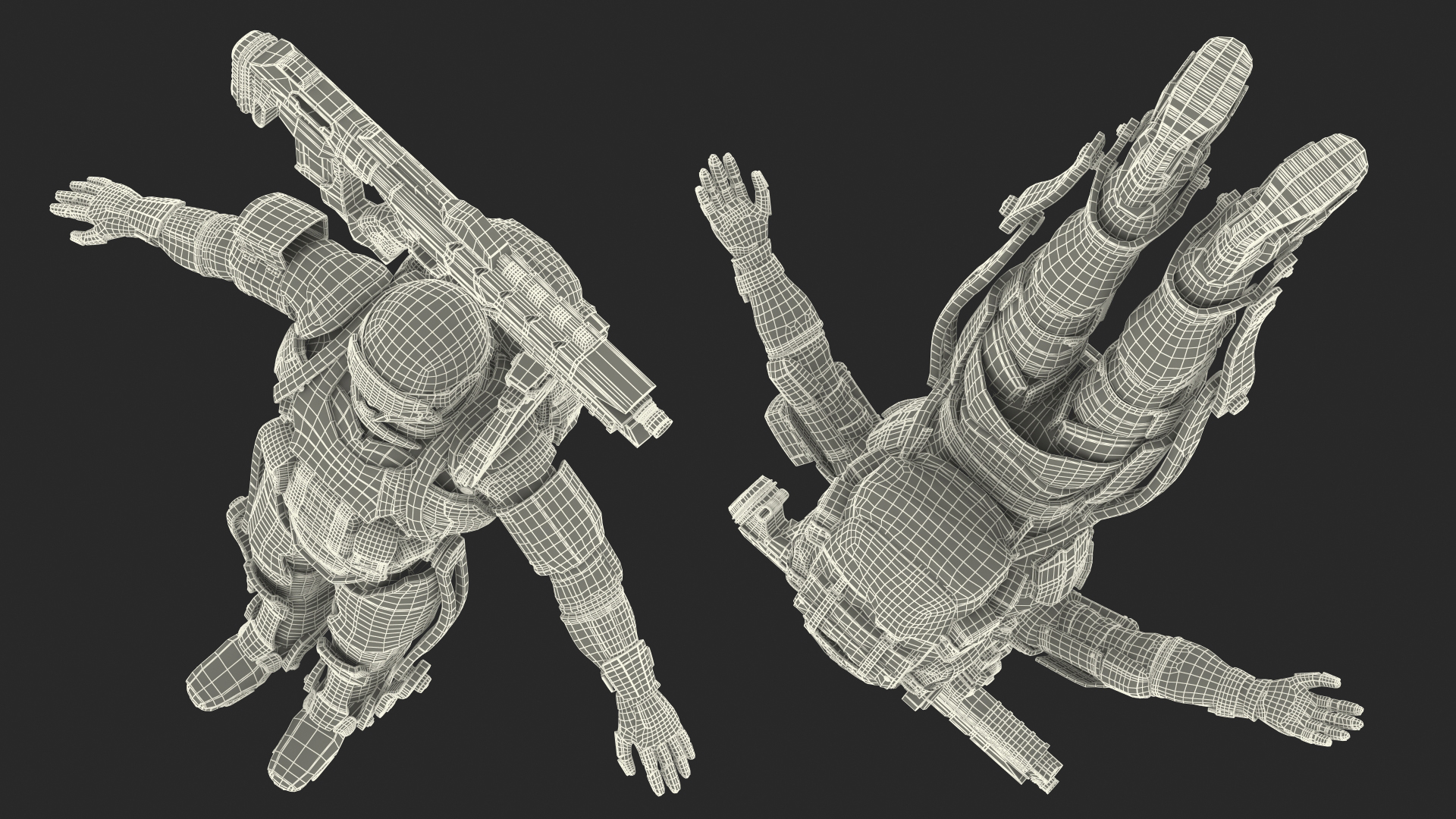 3D Exoskeleton Future Soldier A-pose model