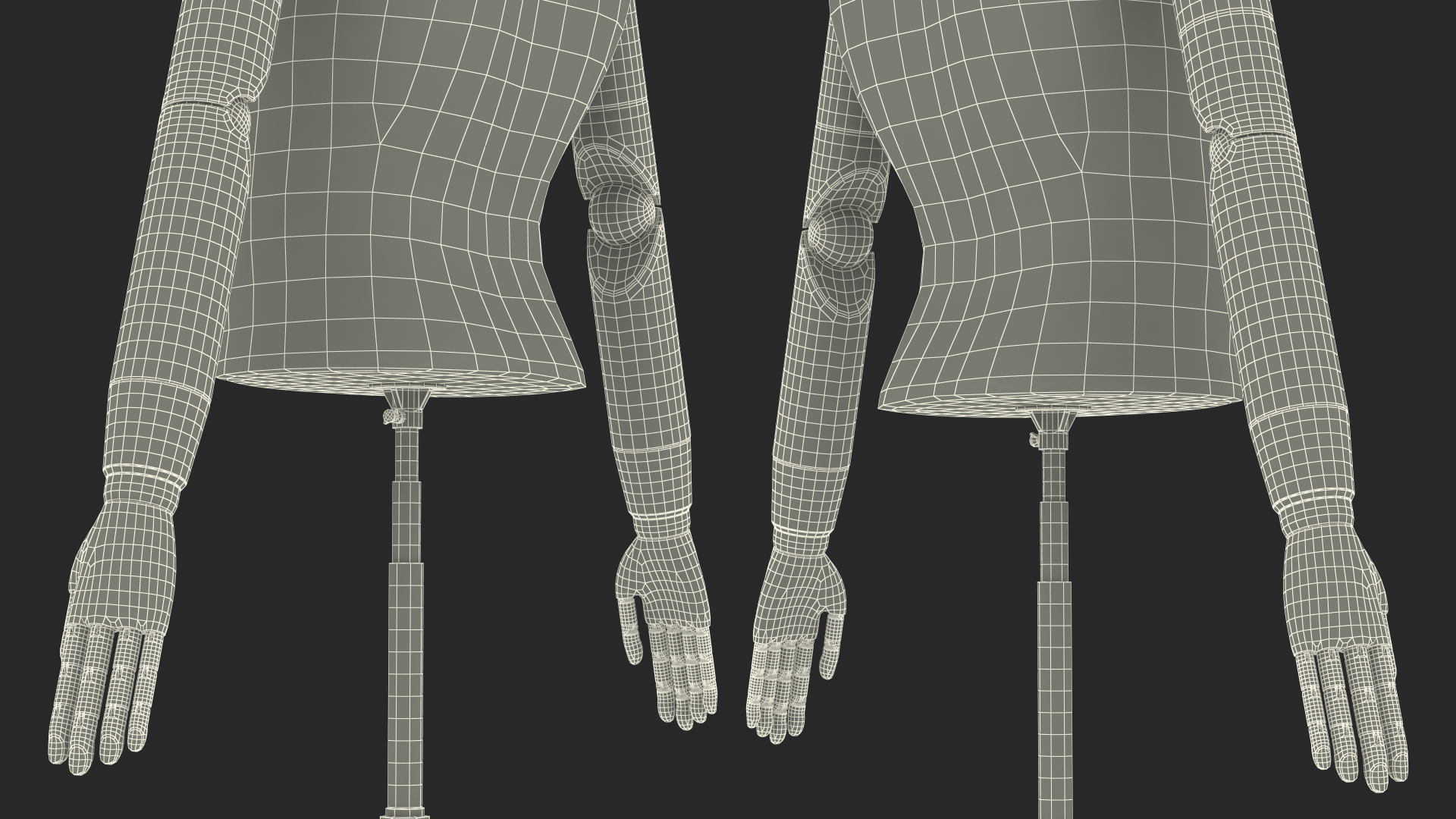 3D Male Flexible Half Body Mannequin Torso with Wooden Base