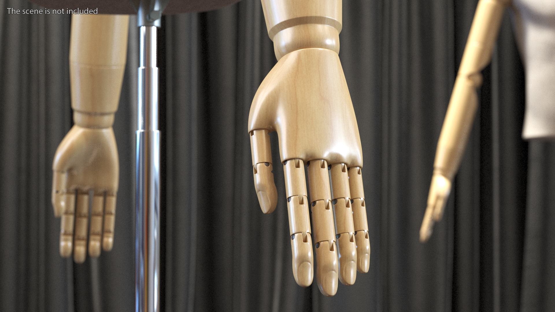 3D Male Flexible Half Body Mannequin Torso with Wooden Base