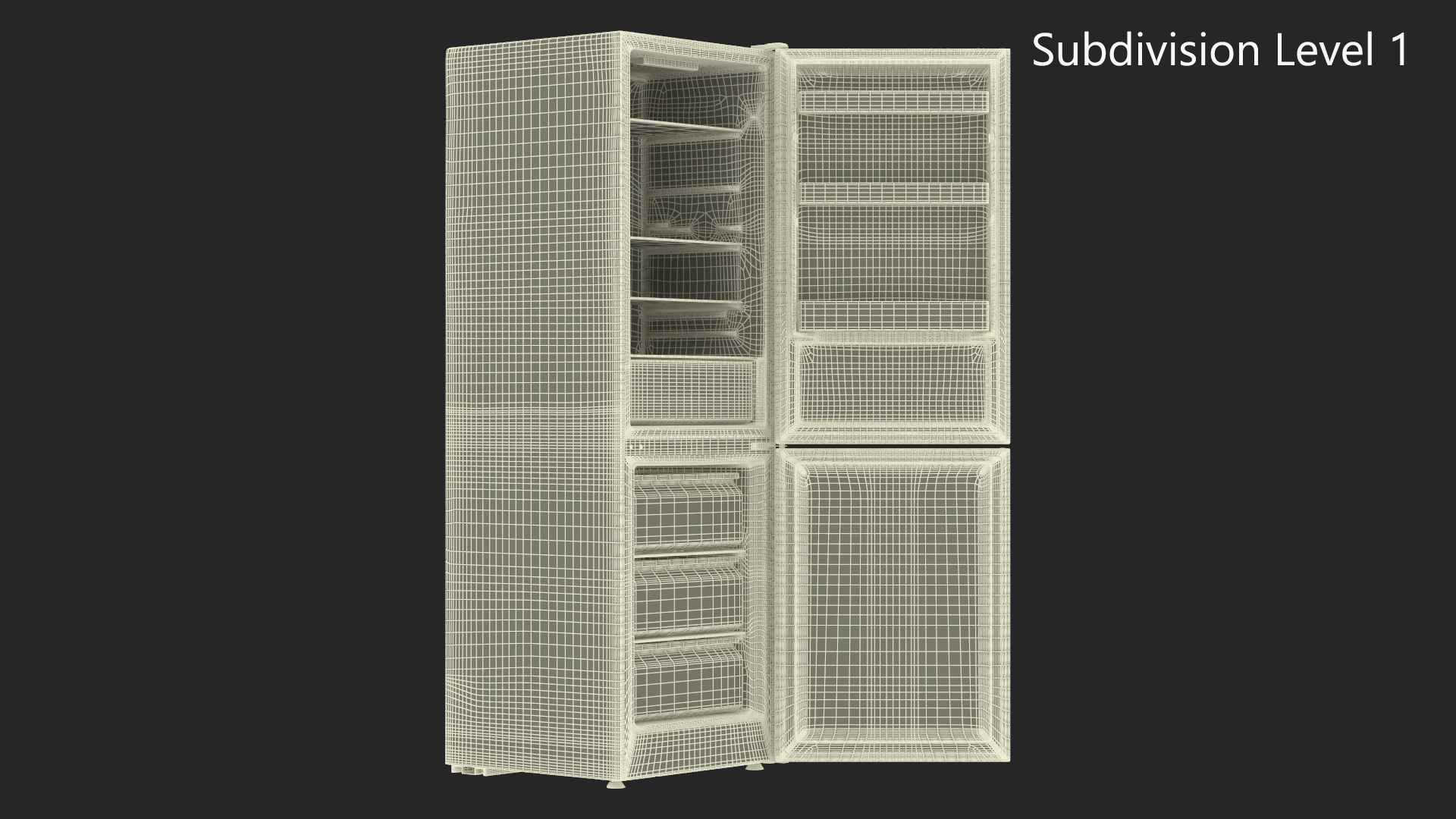 Fridge Candy CCRN 6180S Open Door White 3D model
