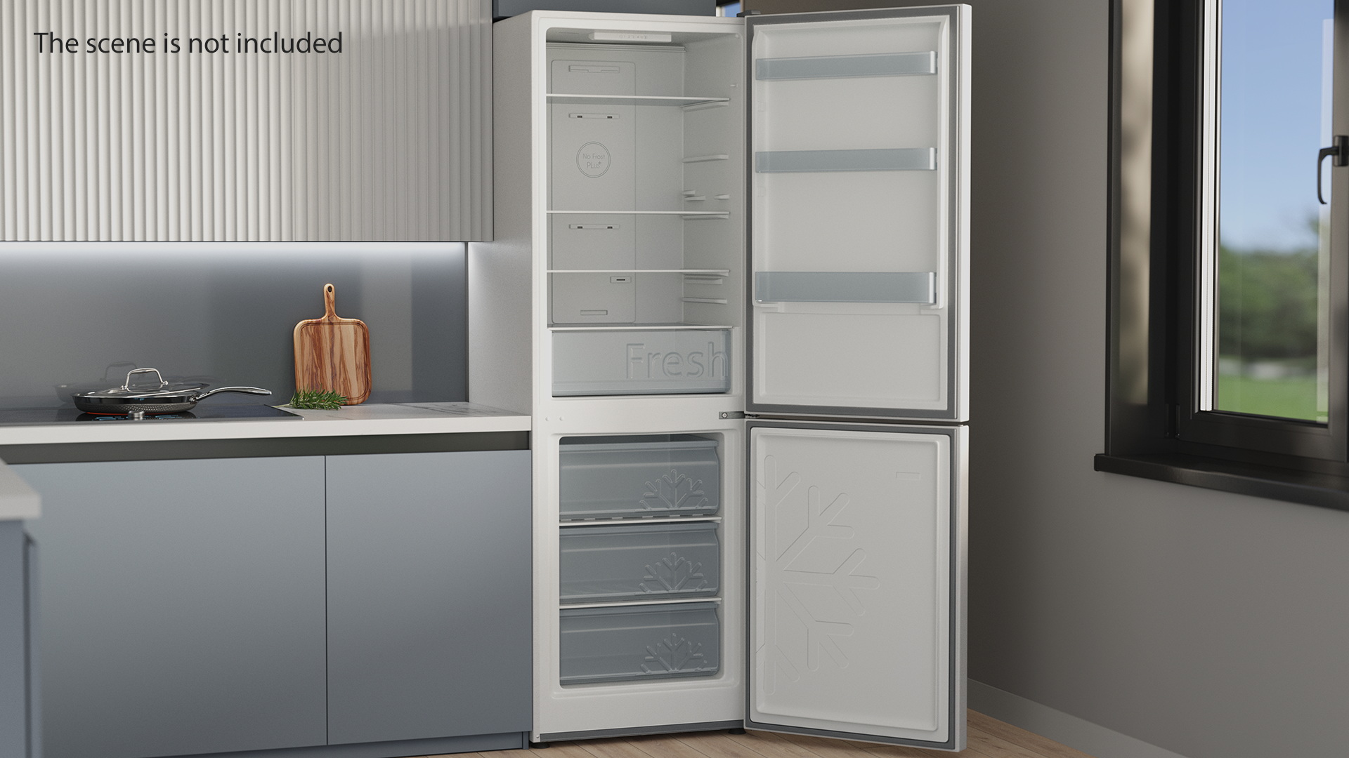 Fridge Candy CCRN 6180S Open Door White 3D model