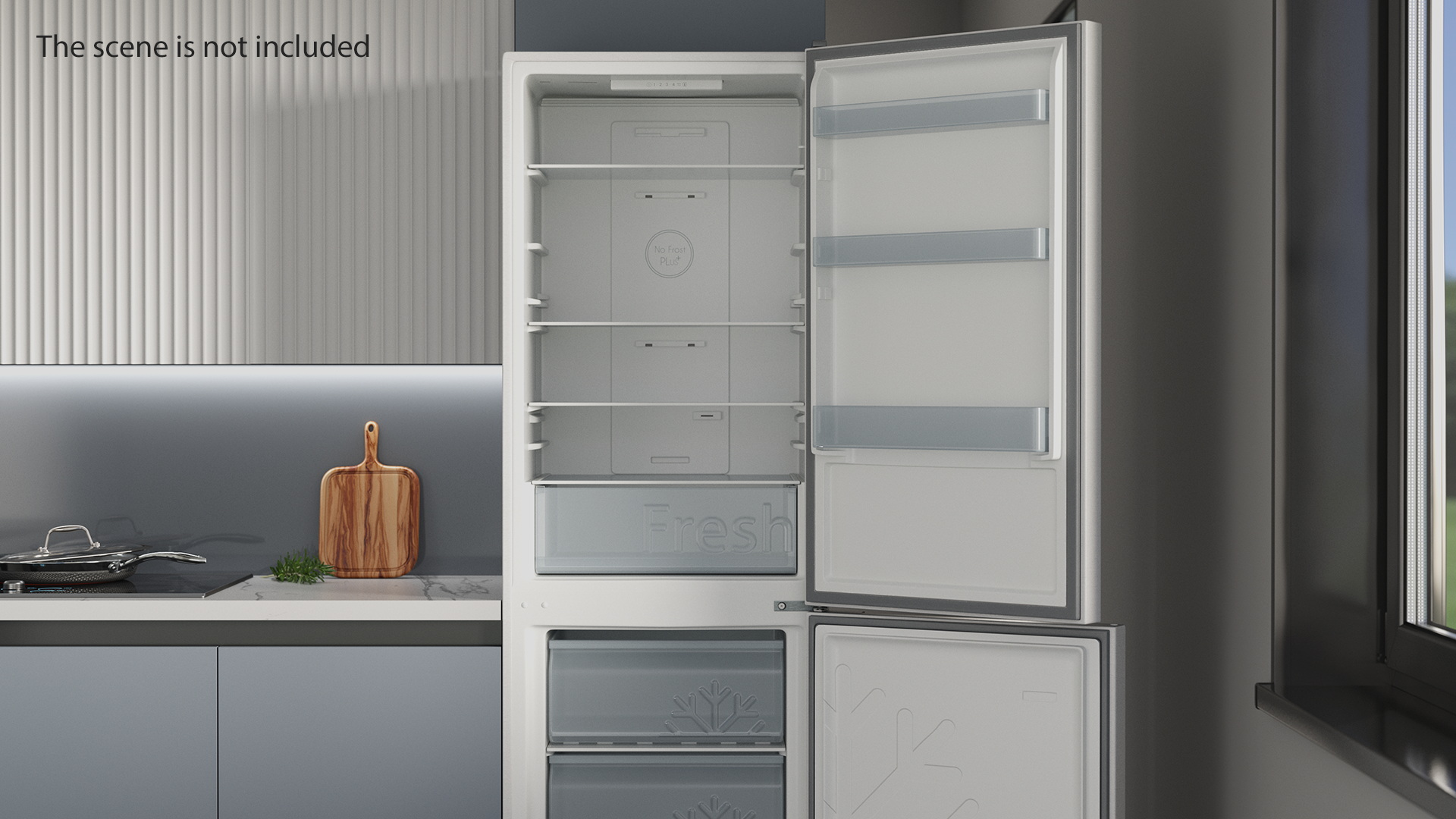 Fridge Candy CCRN 6180S Open Door White 3D model