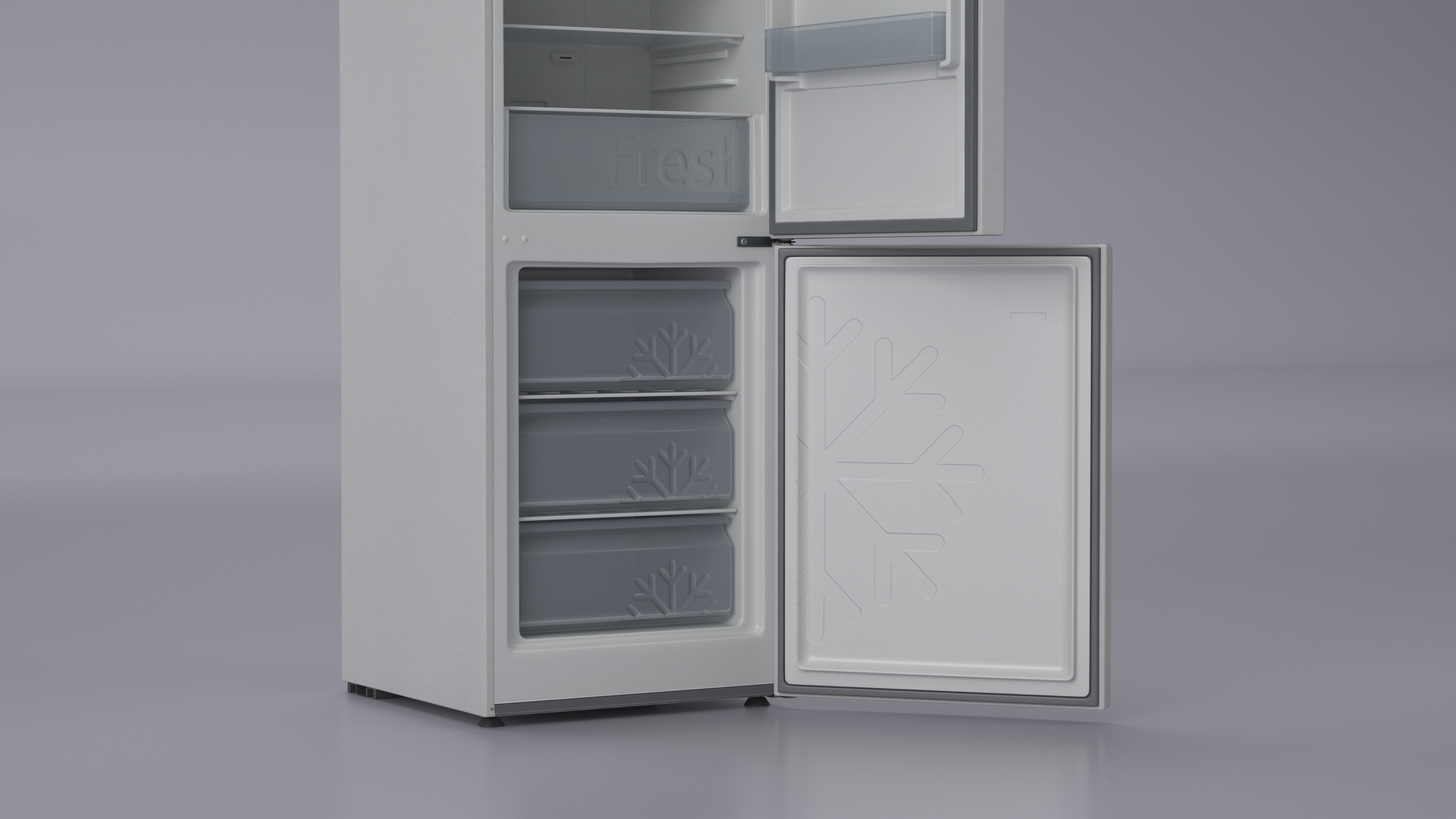 Fridge Candy CCRN 6180S Open Door White 3D model