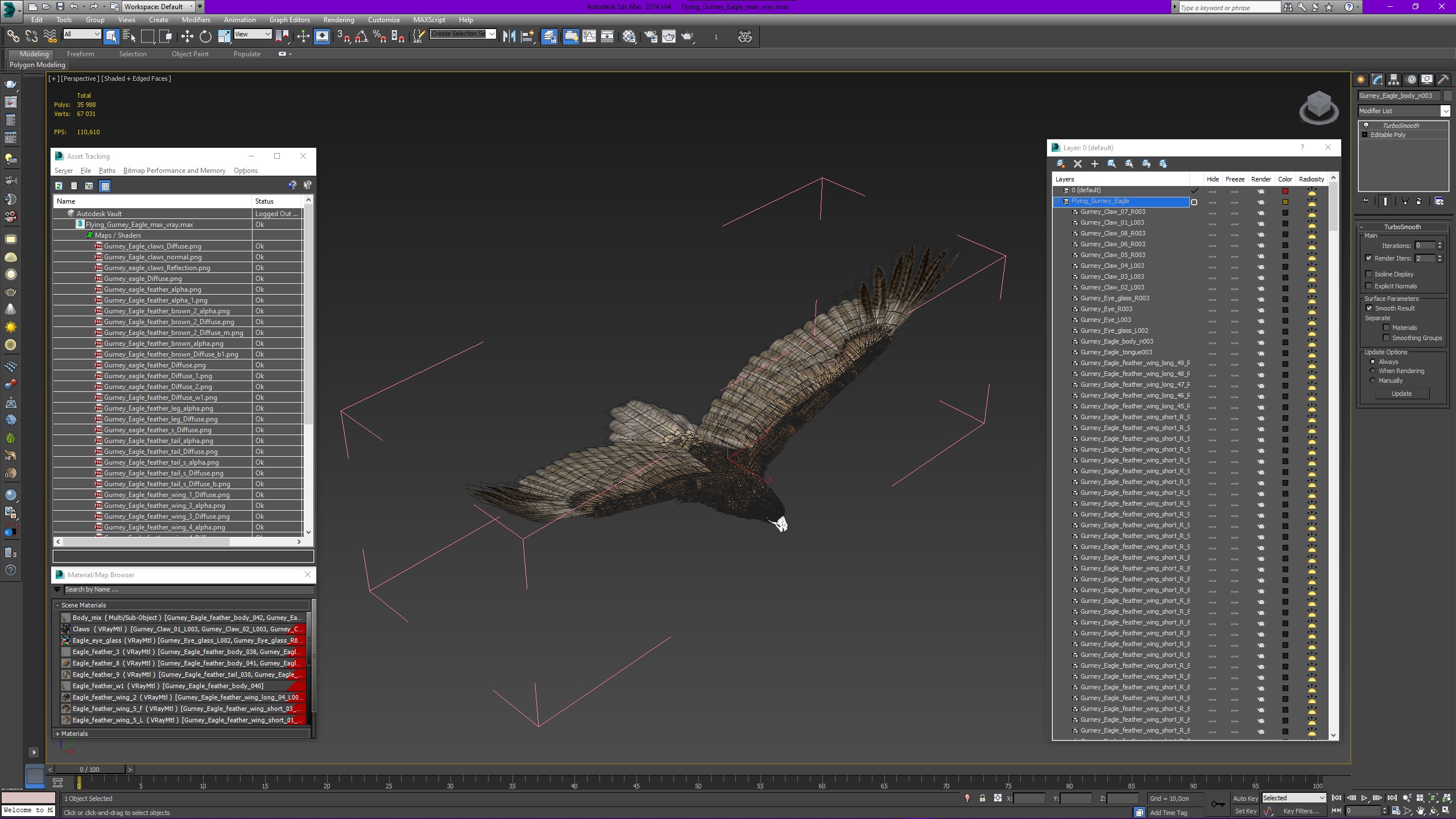 Flying Gurney Eagle 3D model