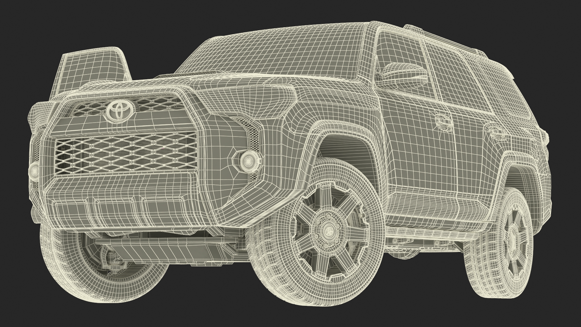 3D model Toyota 4Runner SUV Rigged