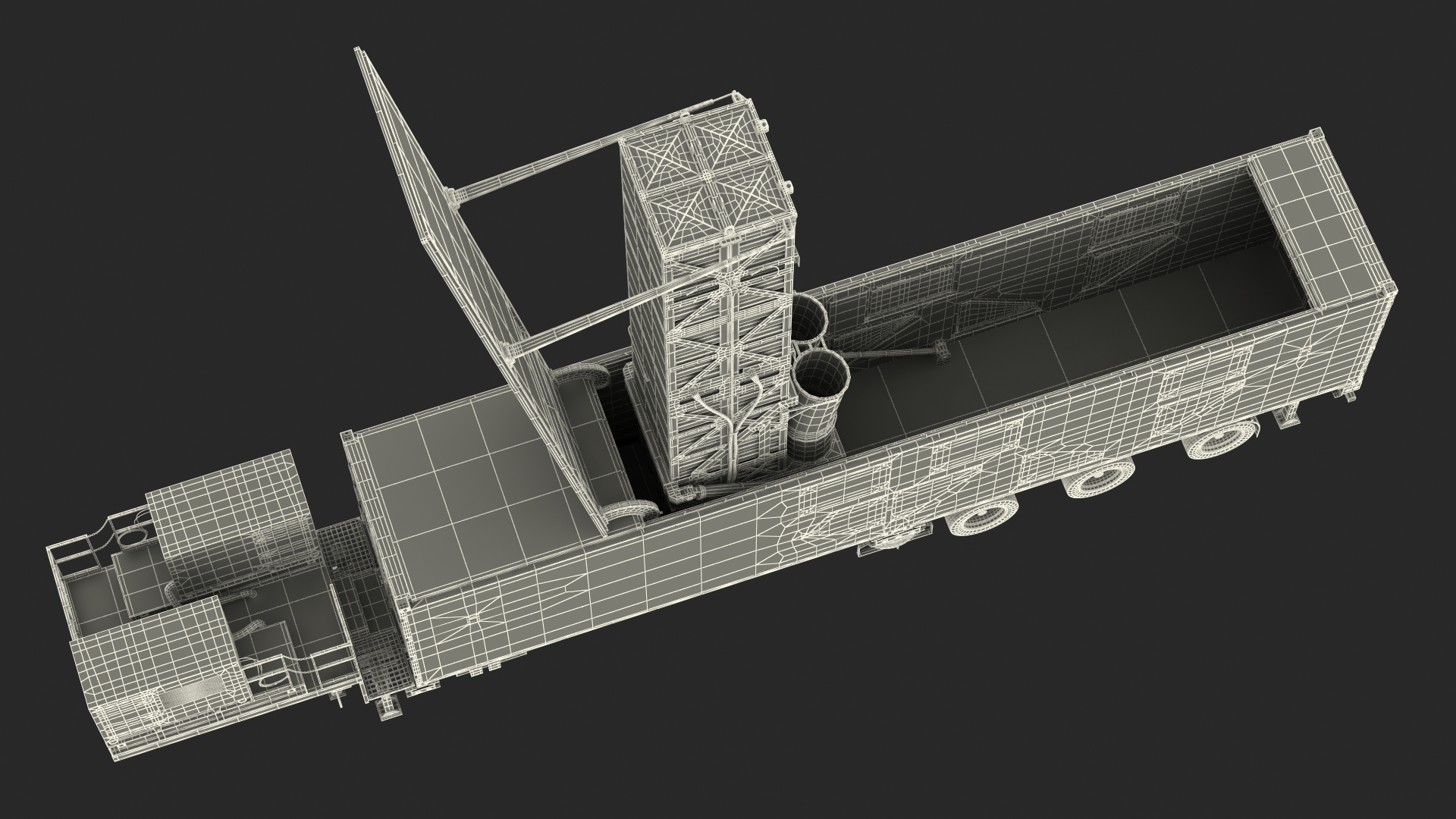3D US Army Typhon Missile Launcher Rigged model
