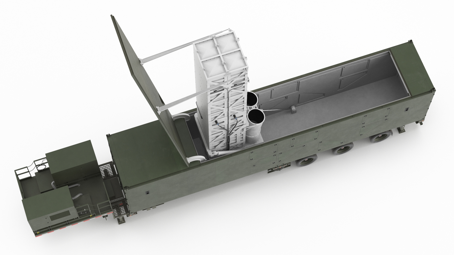 3D US Army Typhon Missile Launcher Rigged model