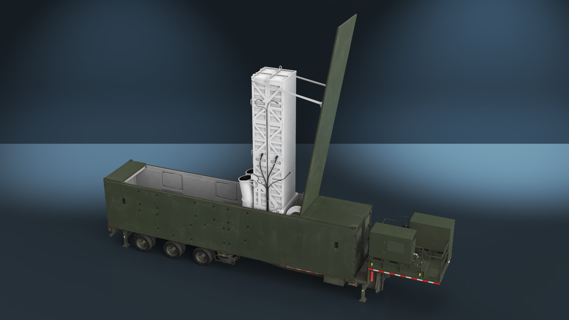 3D US Army Typhon Missile Launcher Rigged model