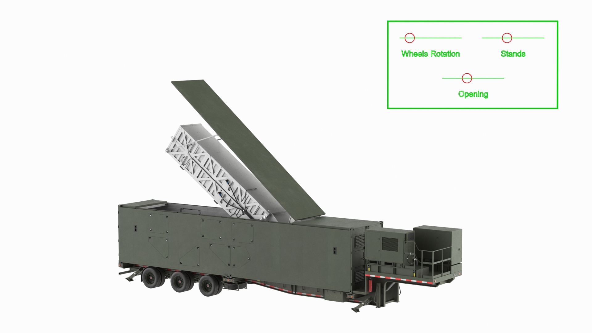 3D US Army Typhon Missile Launcher Rigged model