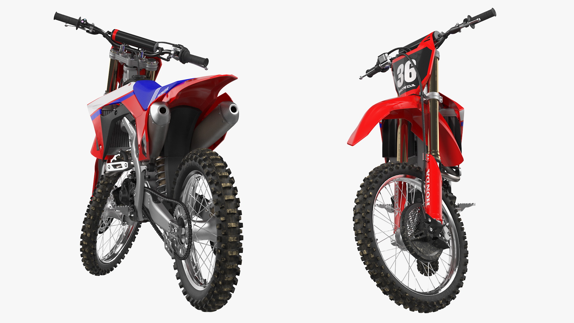 3D model Motocross Bike Honda CRF250R 2018 Rigged