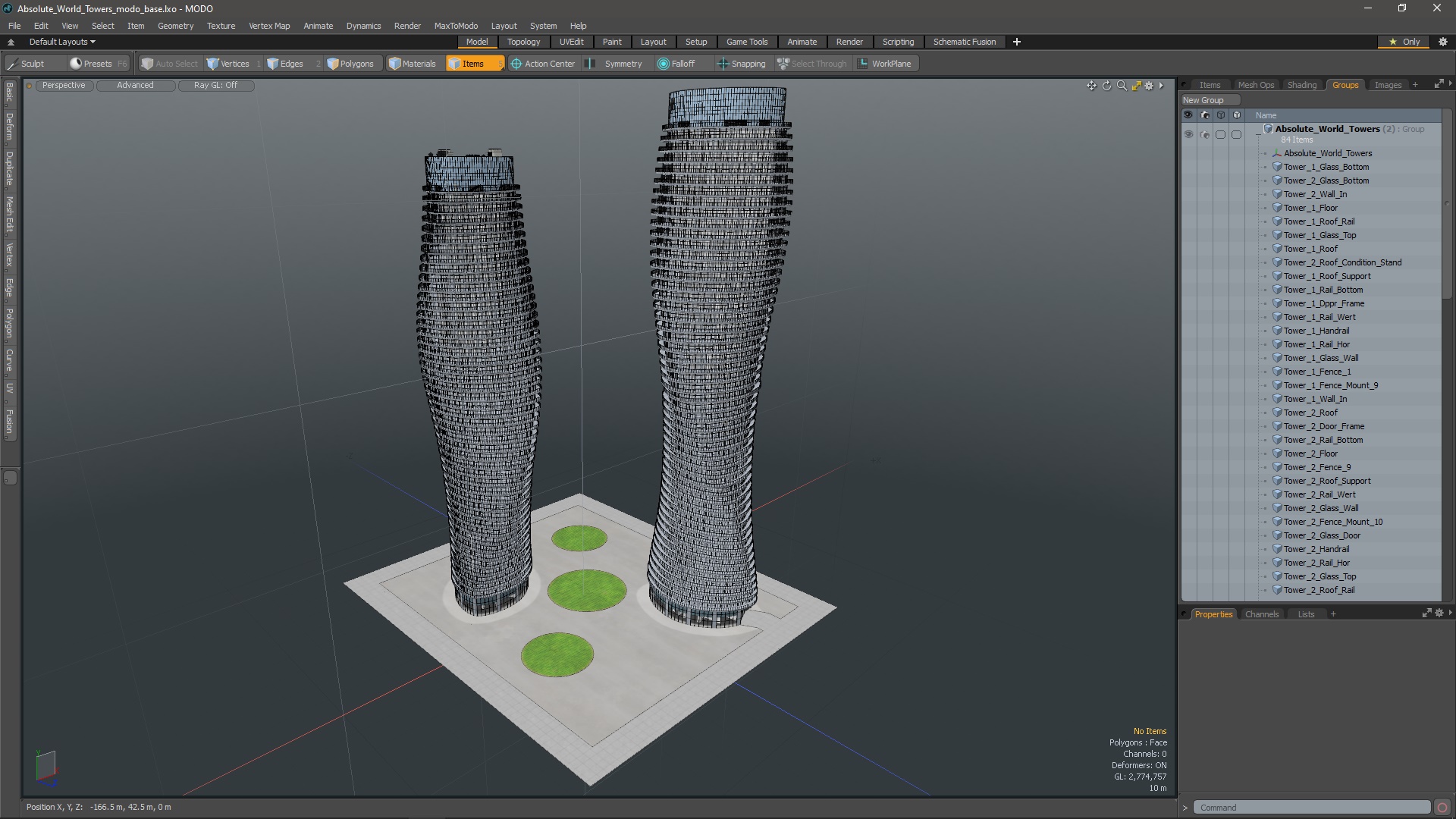 3D Absolute World Towers