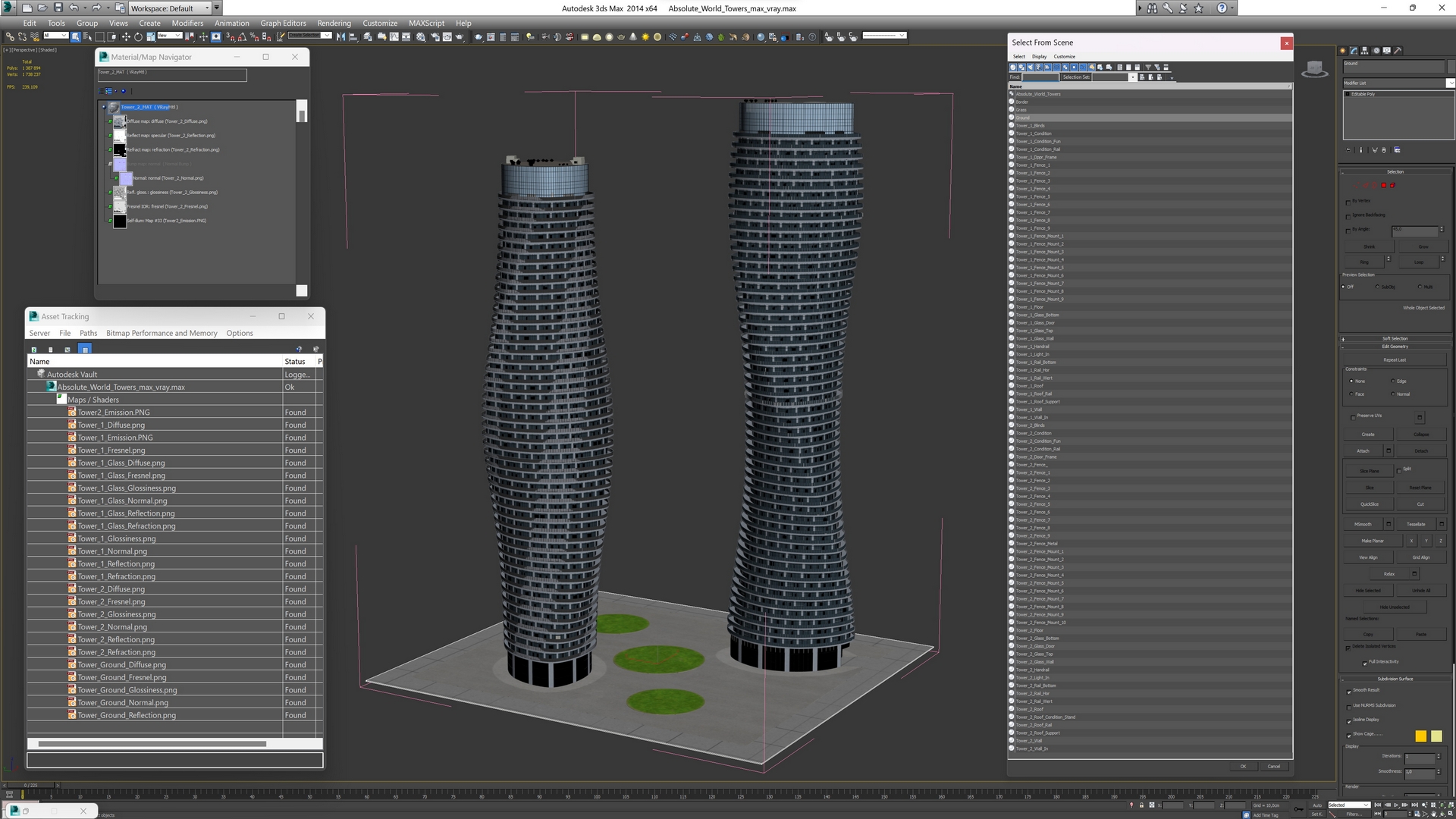 3D Absolute World Towers