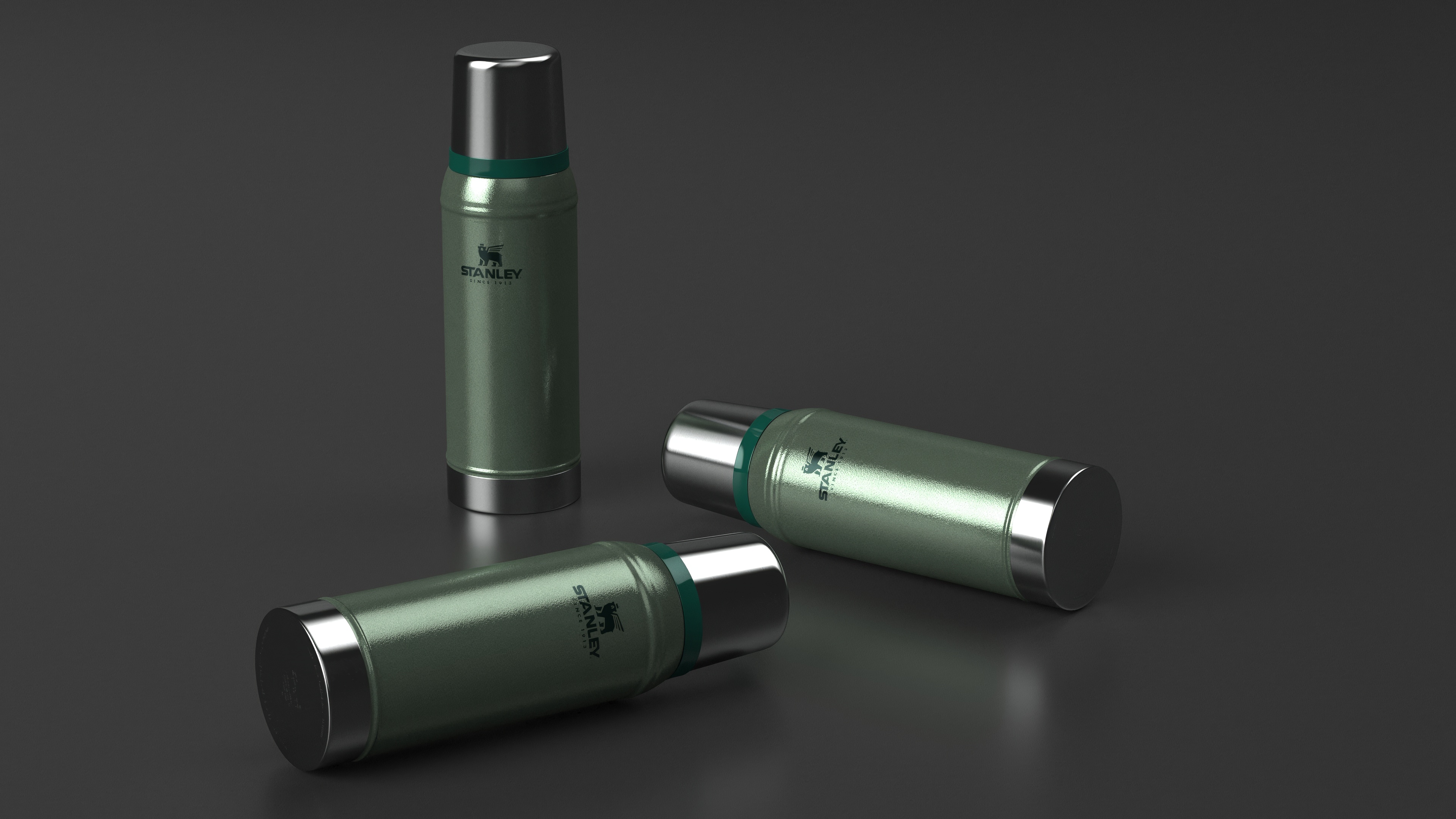 Stanley Adventure Vacuum Bottle Green 3D