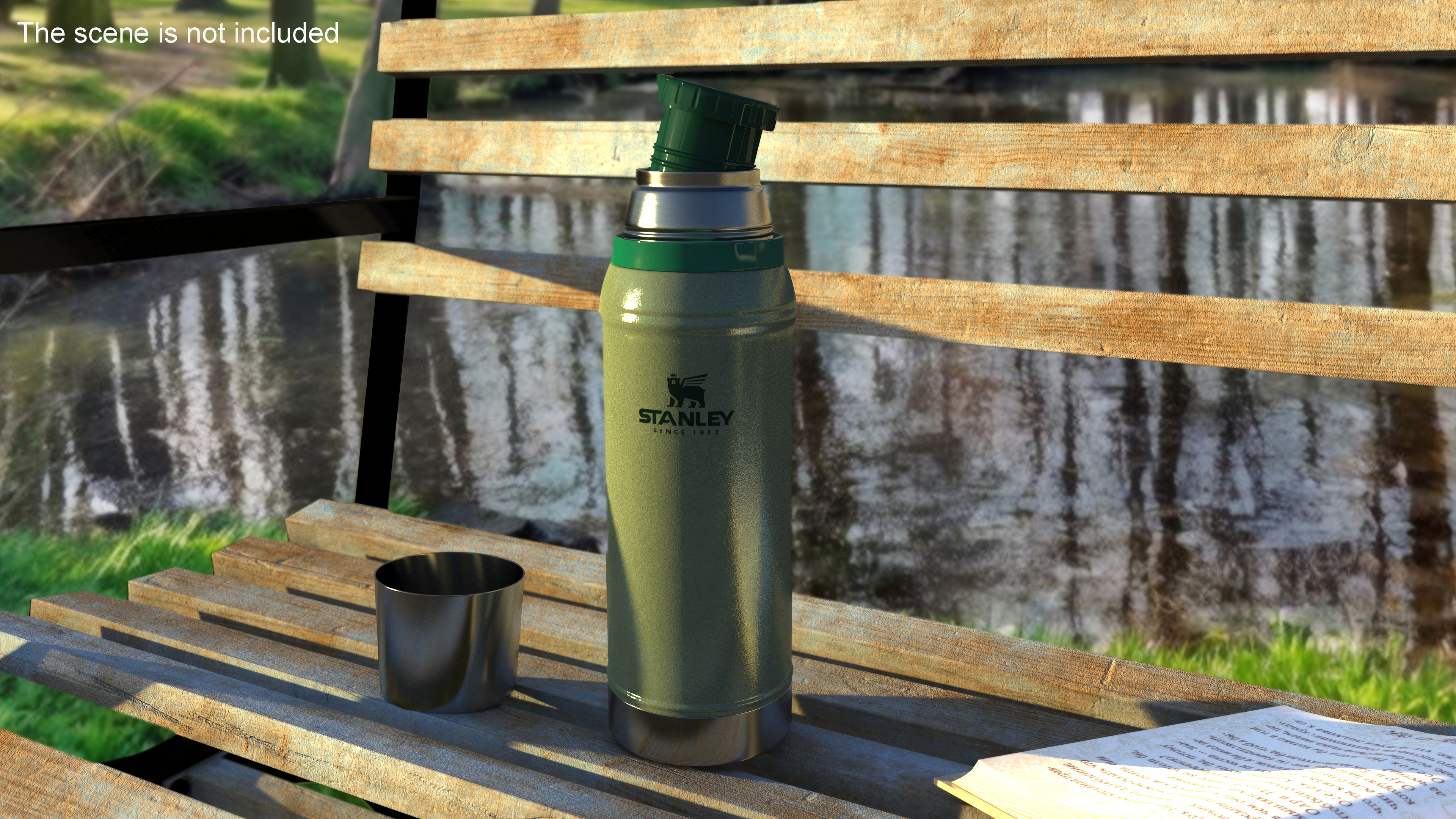 Stanley Adventure Vacuum Bottle Green 3D