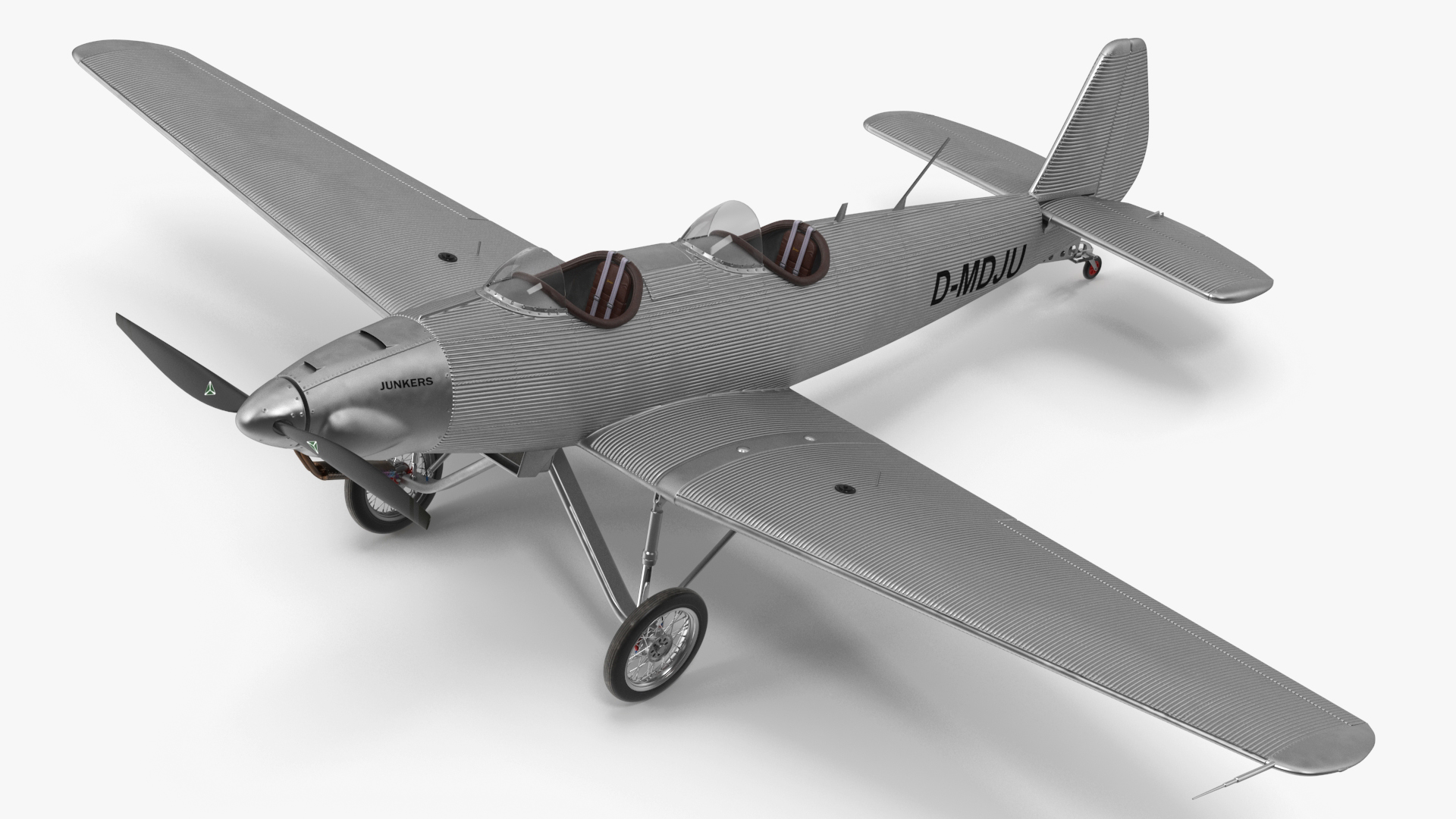 Vintage Sport Plane Junkers A-50 Junior 3D model