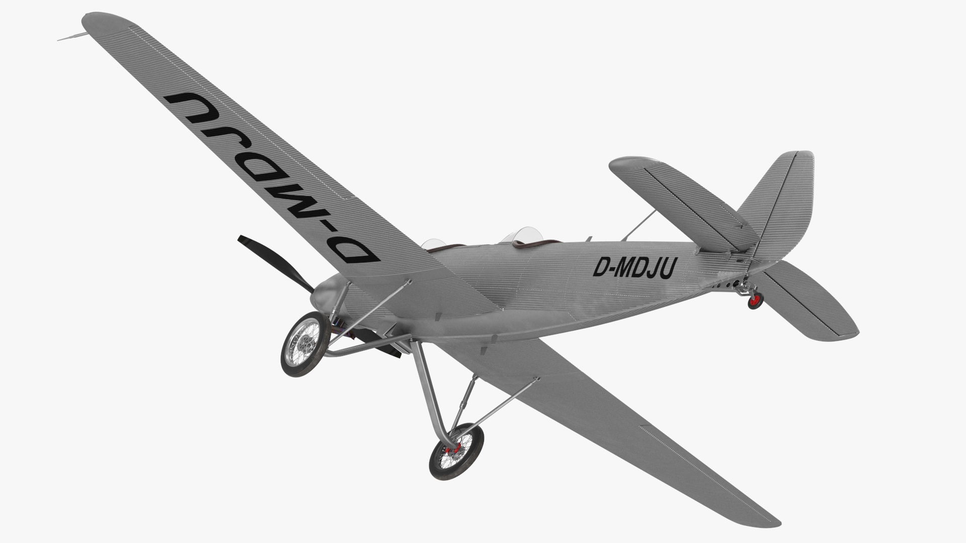 Vintage Sport Plane Junkers A-50 Junior 3D model