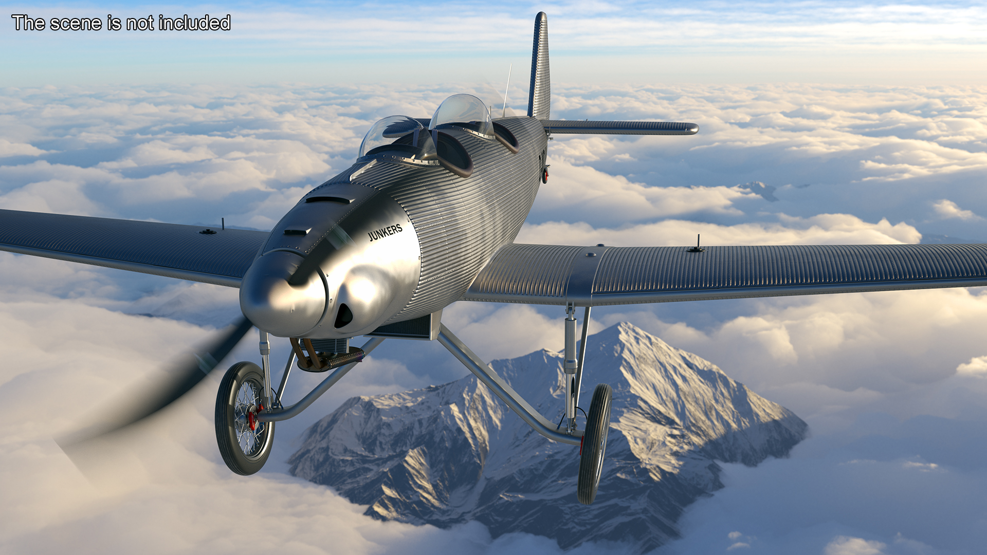 Vintage Sport Plane Junkers A-50 Junior 3D model