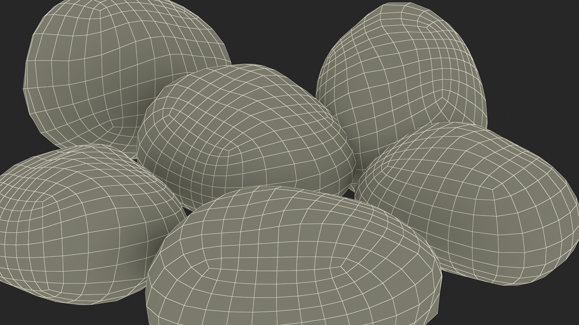 Multicolored Chocolate Nut Candies 3D model